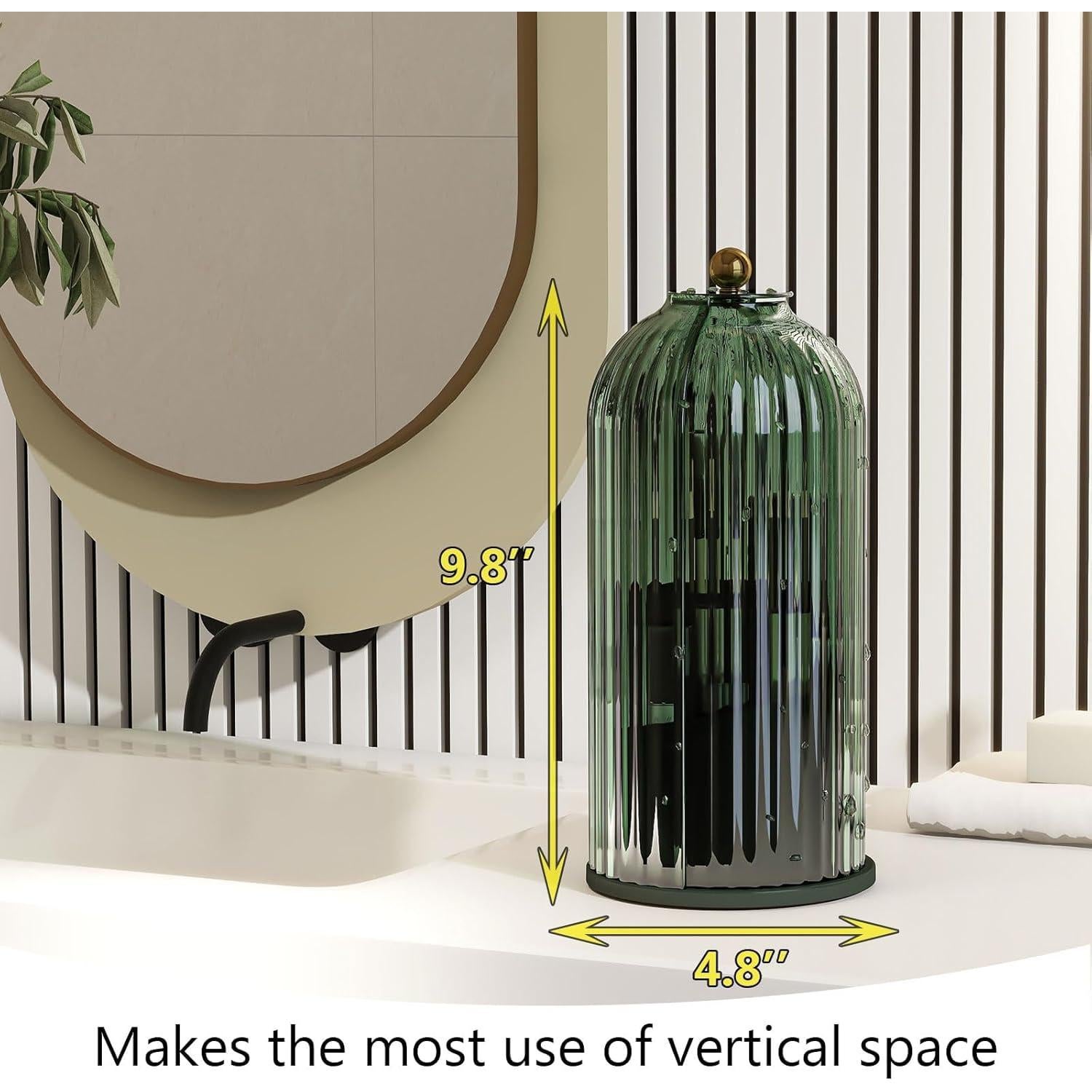 Soporte Organizador de Brochas de Maquillaje Emljkvp Verde 360°