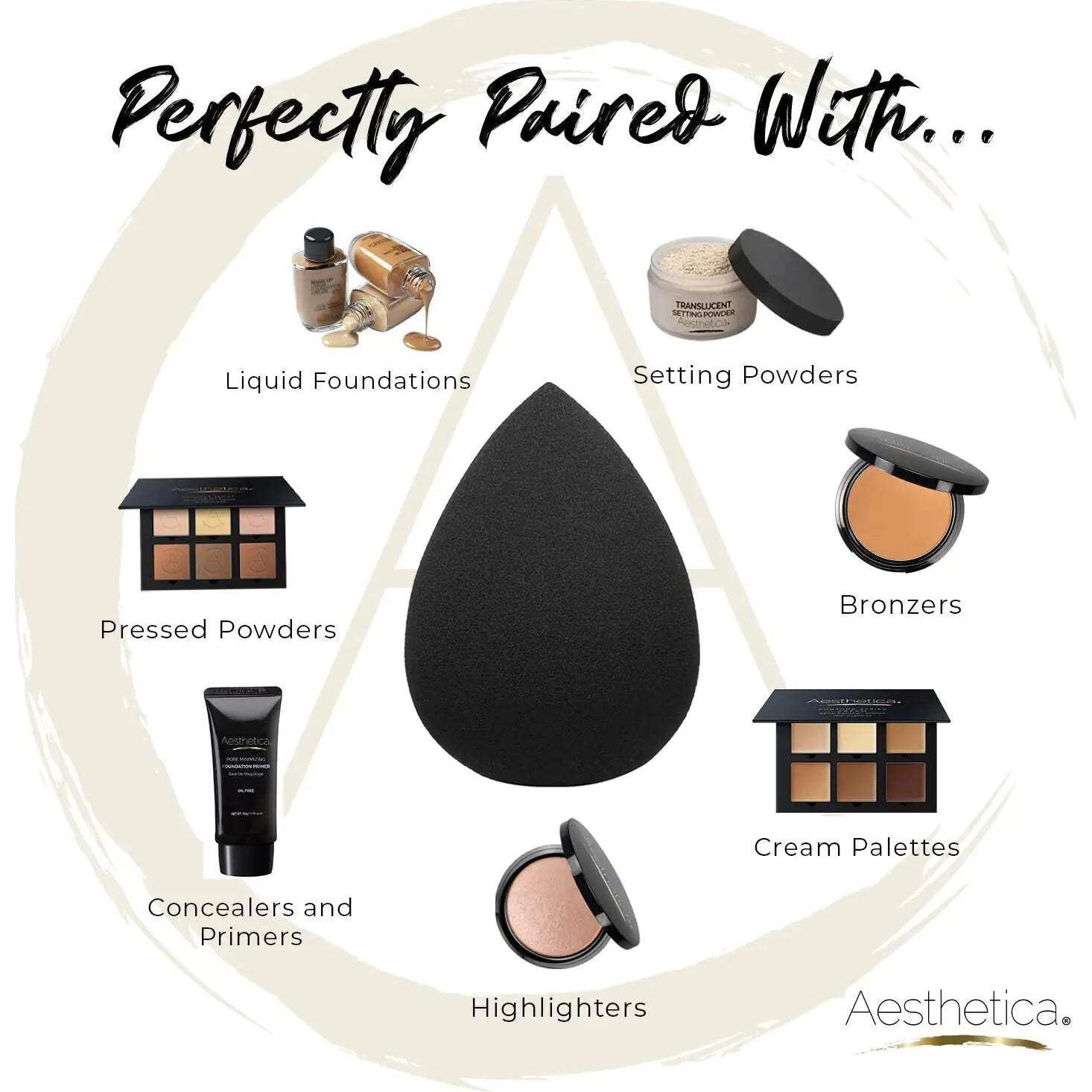 Esponja de Maquillaje Aesthetica Cosmetics - Vegana y Sin Látex