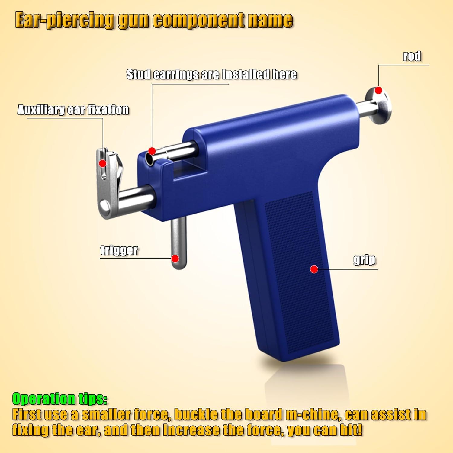 Kit de Perforación de Orejas YINPAD con 24 Aretes Quirúrgicos