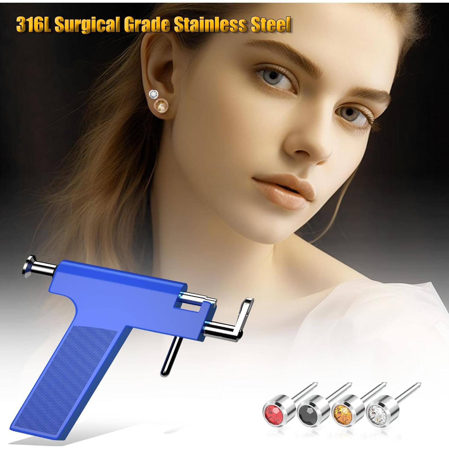 Kit de Perforación de Orejas YINPAD con 24 Aretes Quirúrgicos