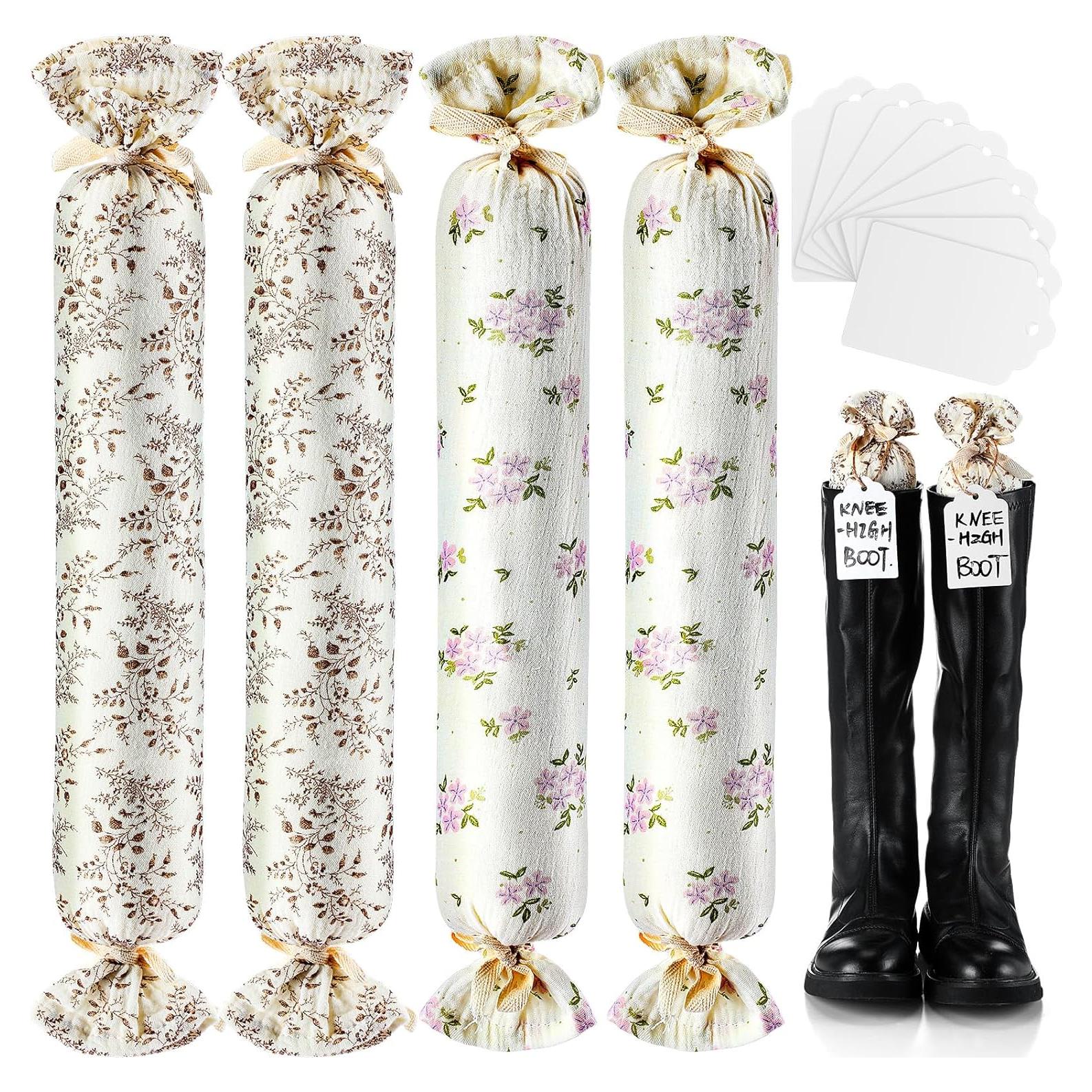 Soportes para Botas con Etiquetas - 2 Pares Algodón Floral