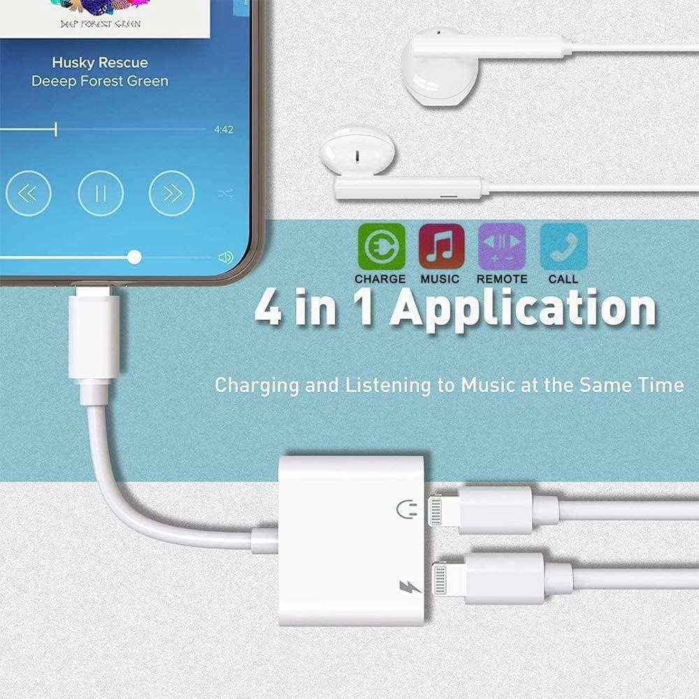 Adaptador Dual Lightning 2Pack para iPhone Audio y Carga