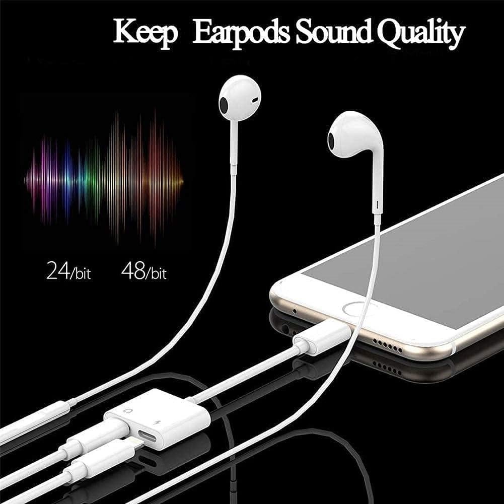 Adaptador Dual Lightning 2Pack para iPhone Audio y Carga