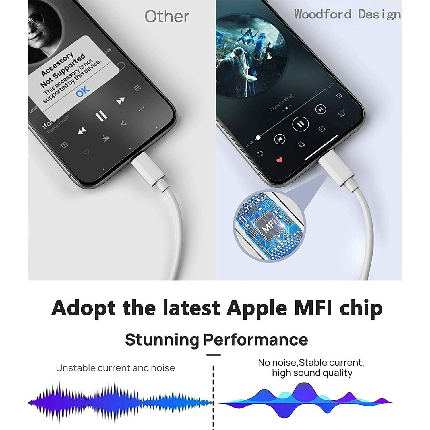 Adaptador Dual Lightning 2Pack para iPhone Audio y Carga