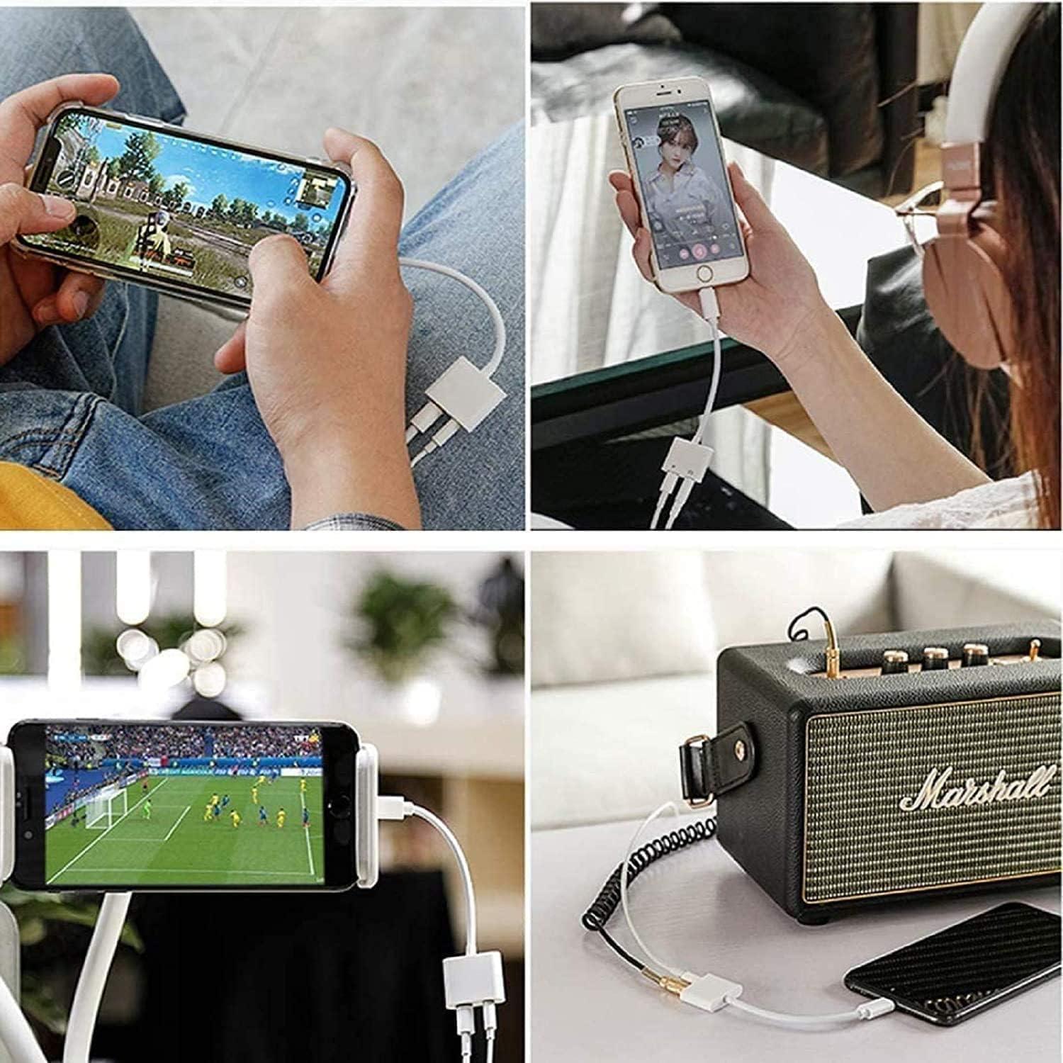 Adaptador Dual Lightning 2Pack para iPhone Audio y Carga