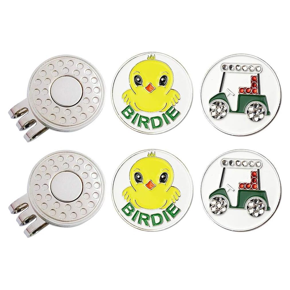 Conjunto de Marcadores de Golf GOLTERS con Clips para Gorra - 4 Piezas