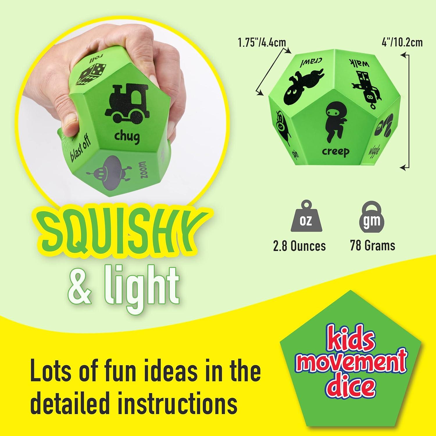 Dados de Movimiento para Niños Covelico - Ejercicio y Yoga