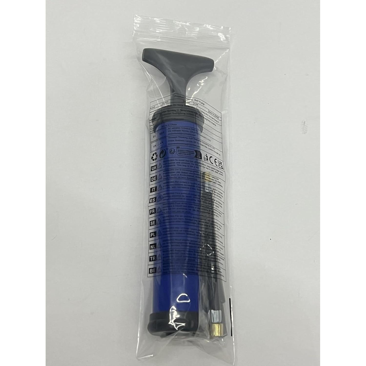 Bomba de Pelotas Portátil DDUO Manual con Agujas y Boquillas