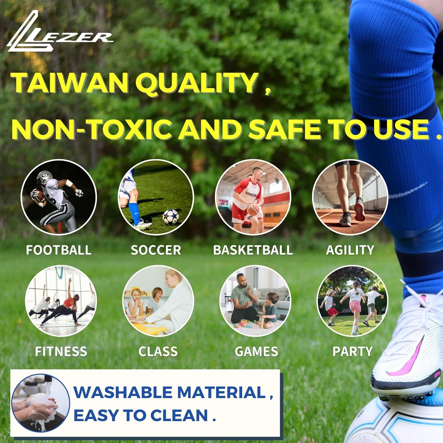 Conos Planos de Entrenamiento LEZER 6" (15.24 cm) - 12 Piezas