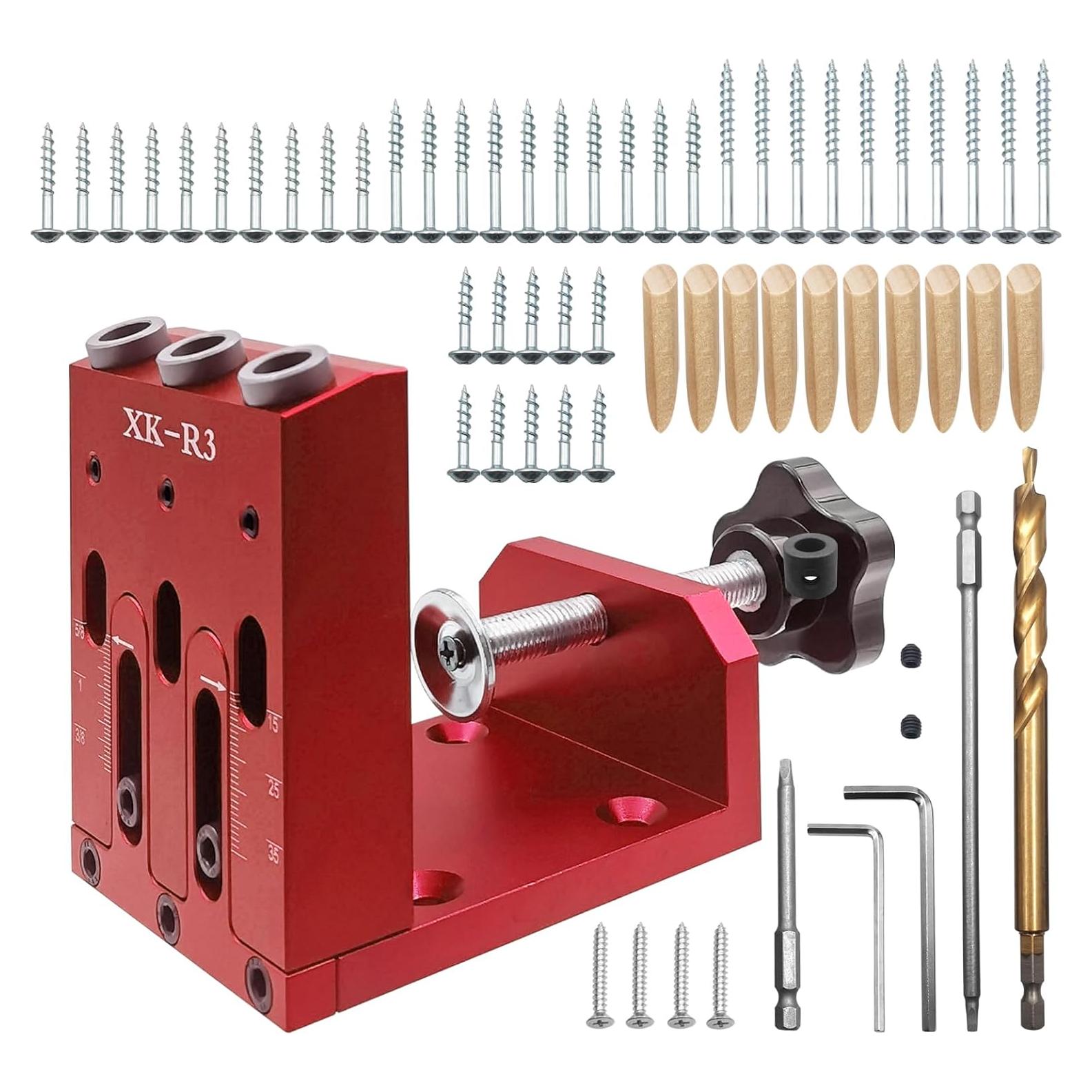 Kit Plantilla Agujeros Pocket Ajustable YGFRSTO 3 Guías 1.11kg