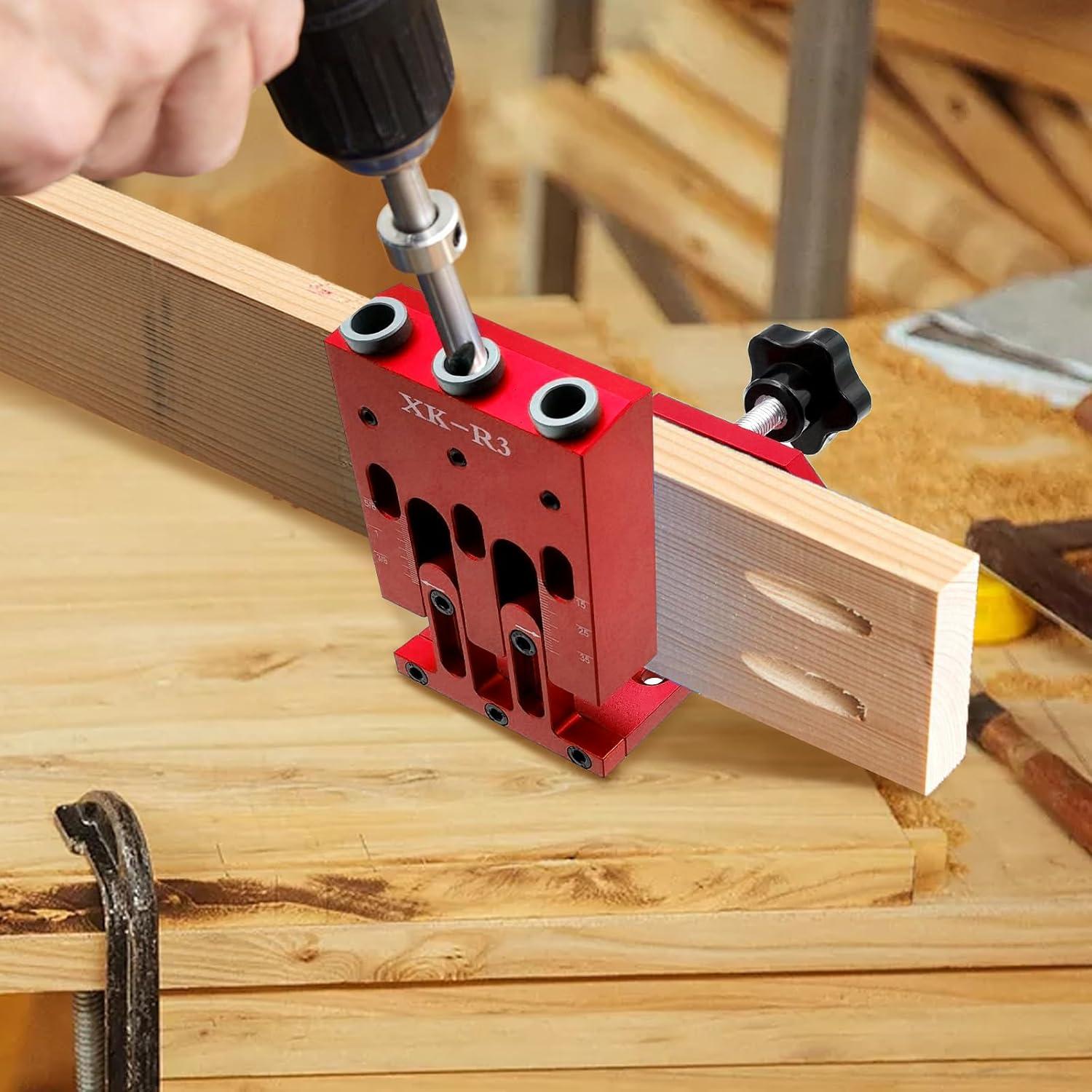 Kit Plantilla Agujeros Pocket Ajustable YGFRSTO 3 Guías 1.11kg