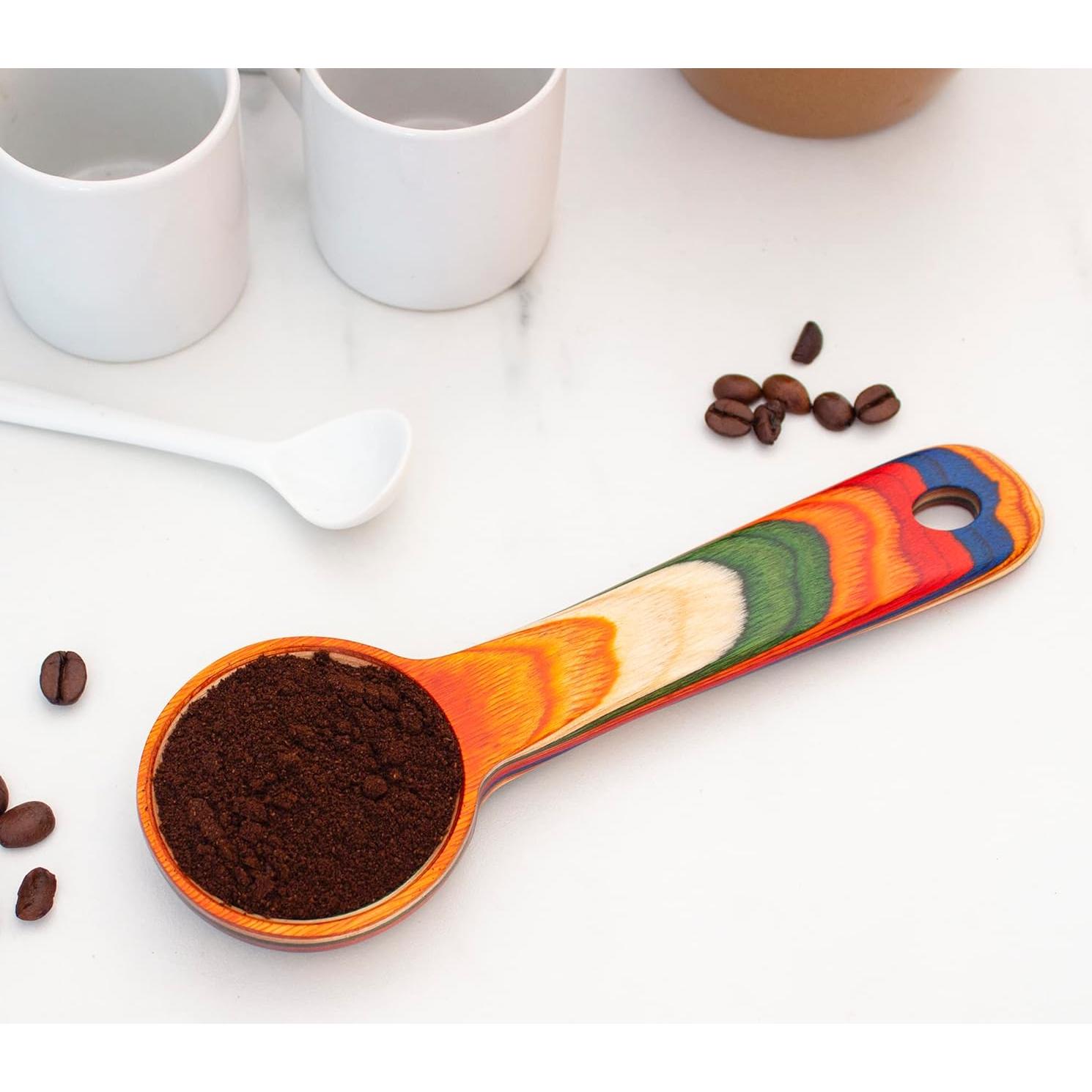Cucharón de Café Marrakesh Baltique - Madera de Abedul Colorido