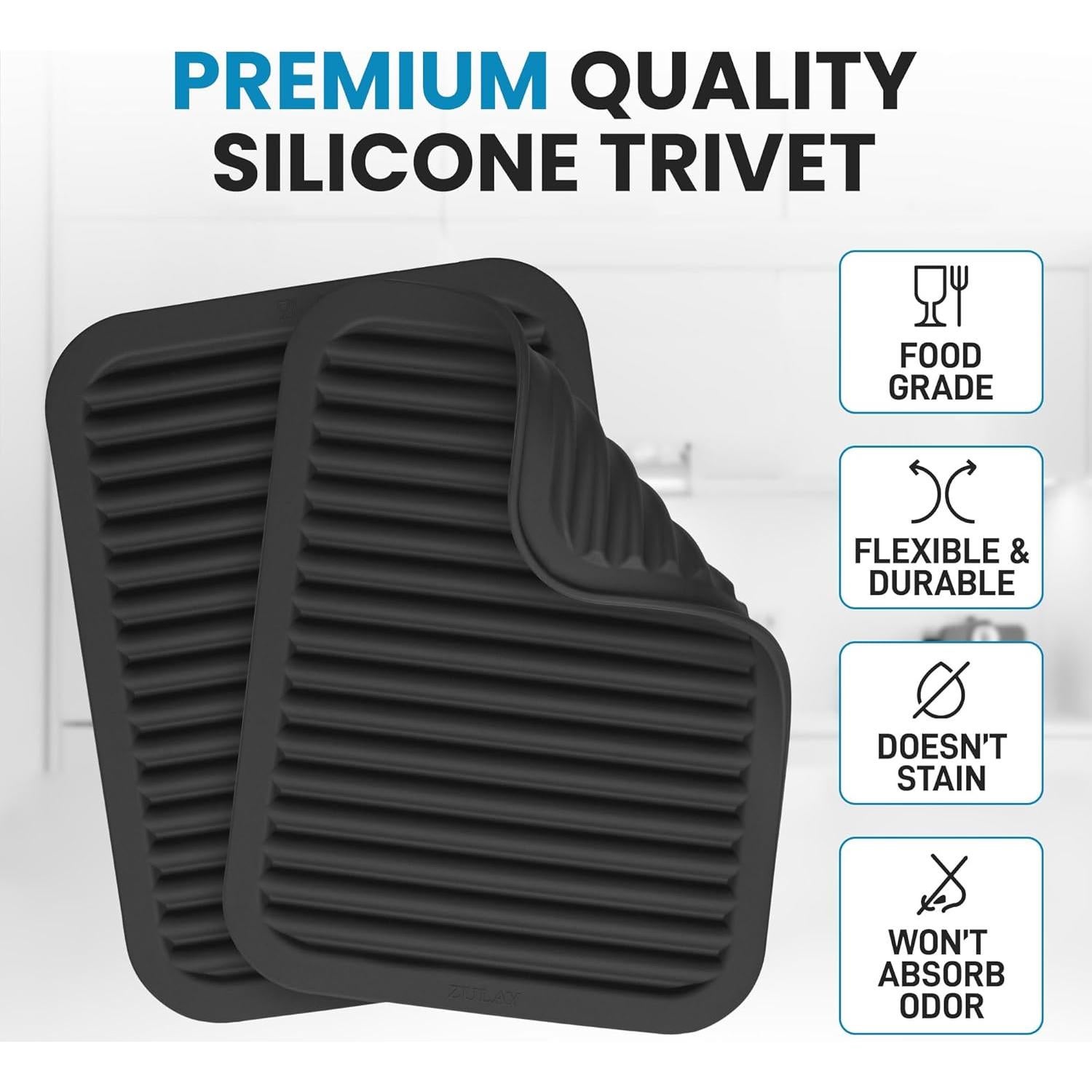 Alfombrillas de Silicona Zulay 2 Piezas Antideslizantes 30.5x22.9cm