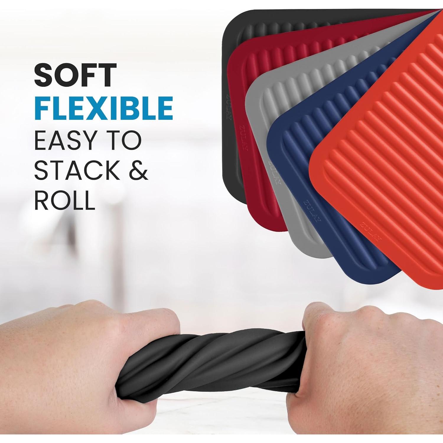 Alfombrillas de Silicona Zulay 2 Piezas Antideslizantes 30.5x22.9cm