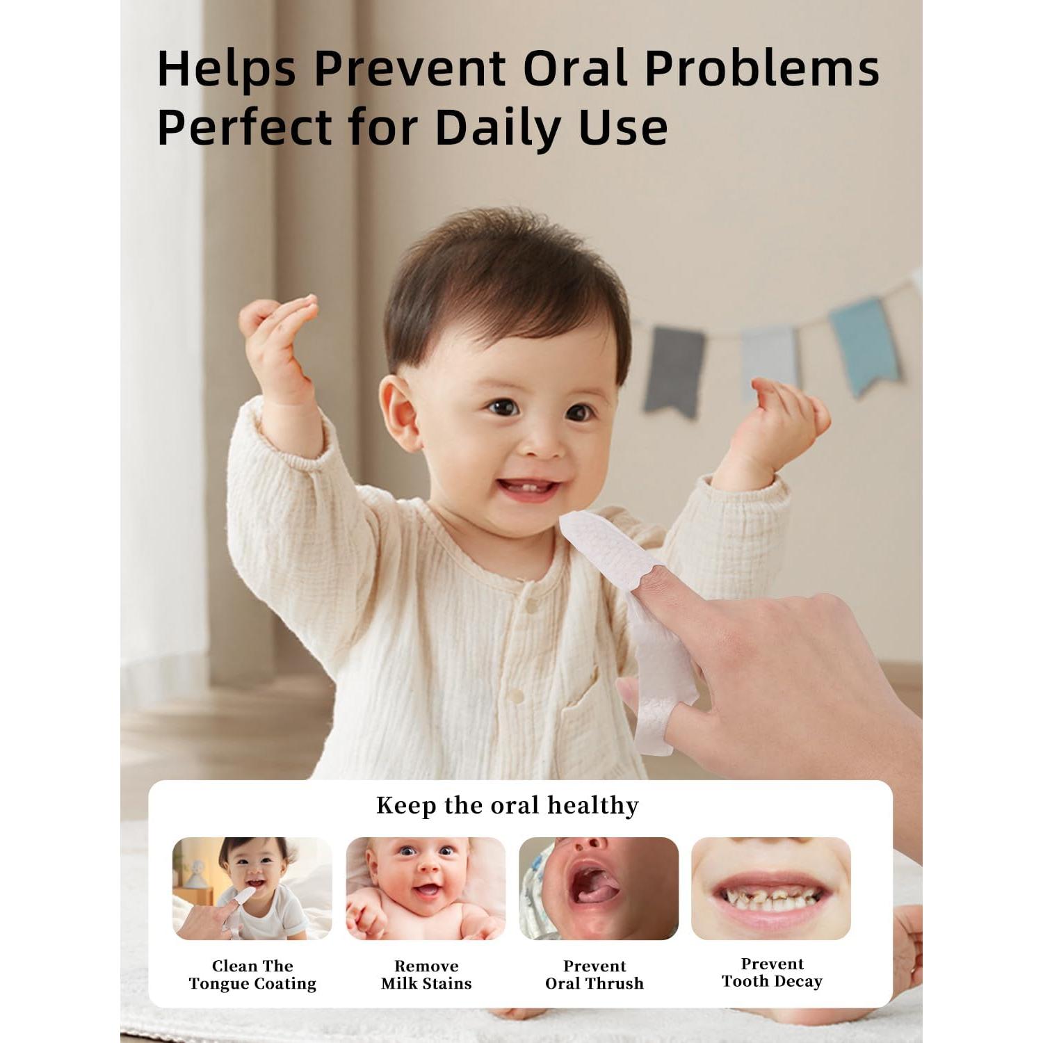 Cepillo de Dedo para Bebé Mokoala - 59 Toallitas Desechables