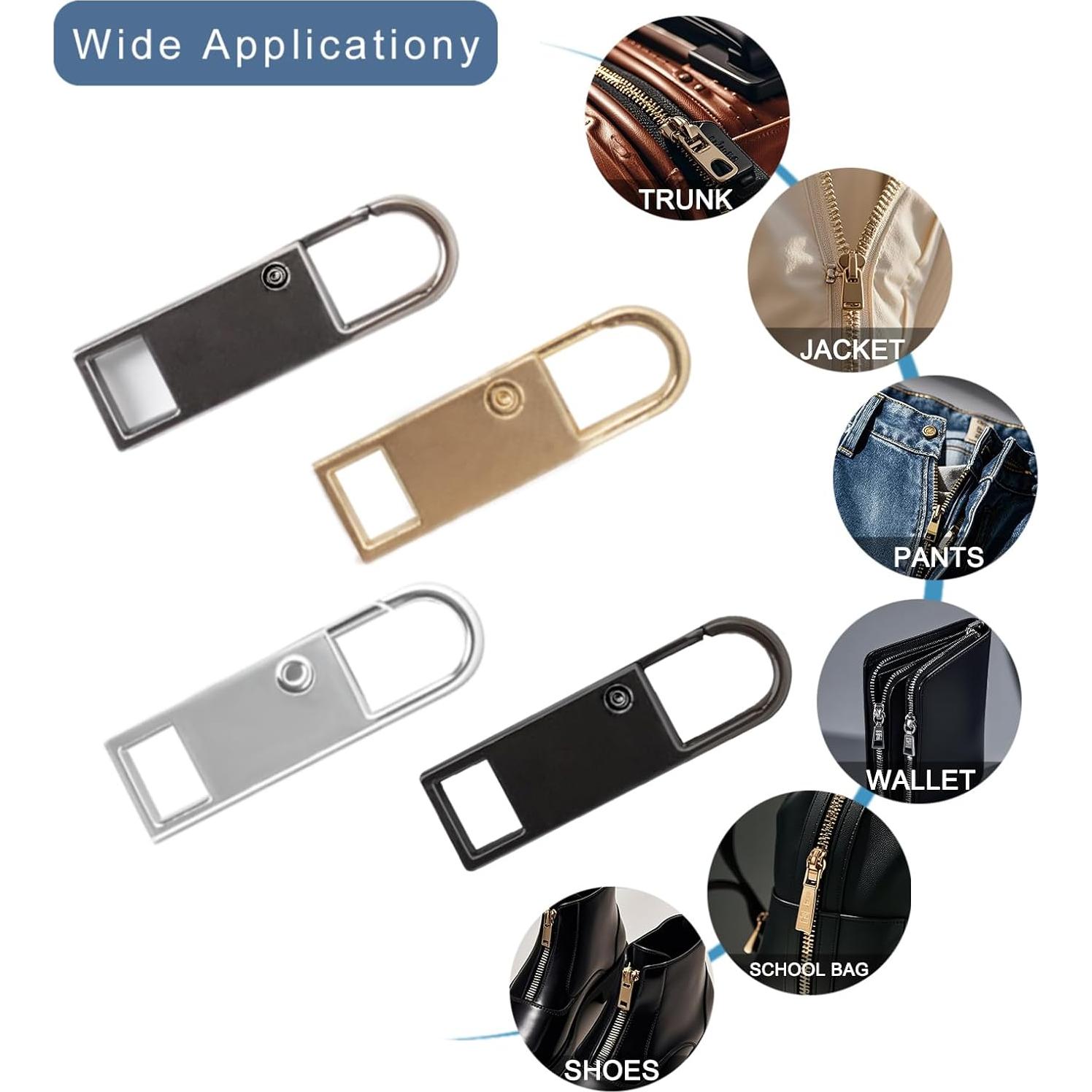 Tiradores de Cremallera BagHeiyy 8 Pcs Metal Gancho 36mm 30mm