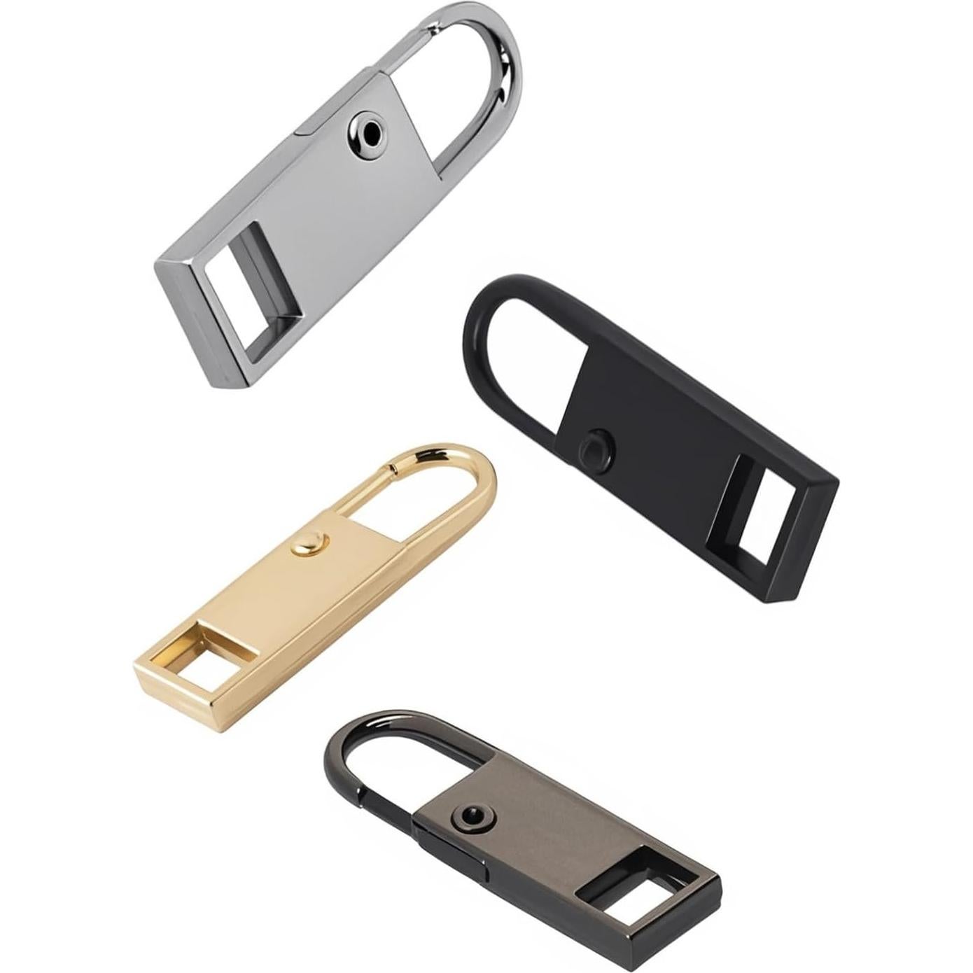 Tiradores de Cremallera BagHeiyy 8 Pcs Metal Gancho 36mm 30mm