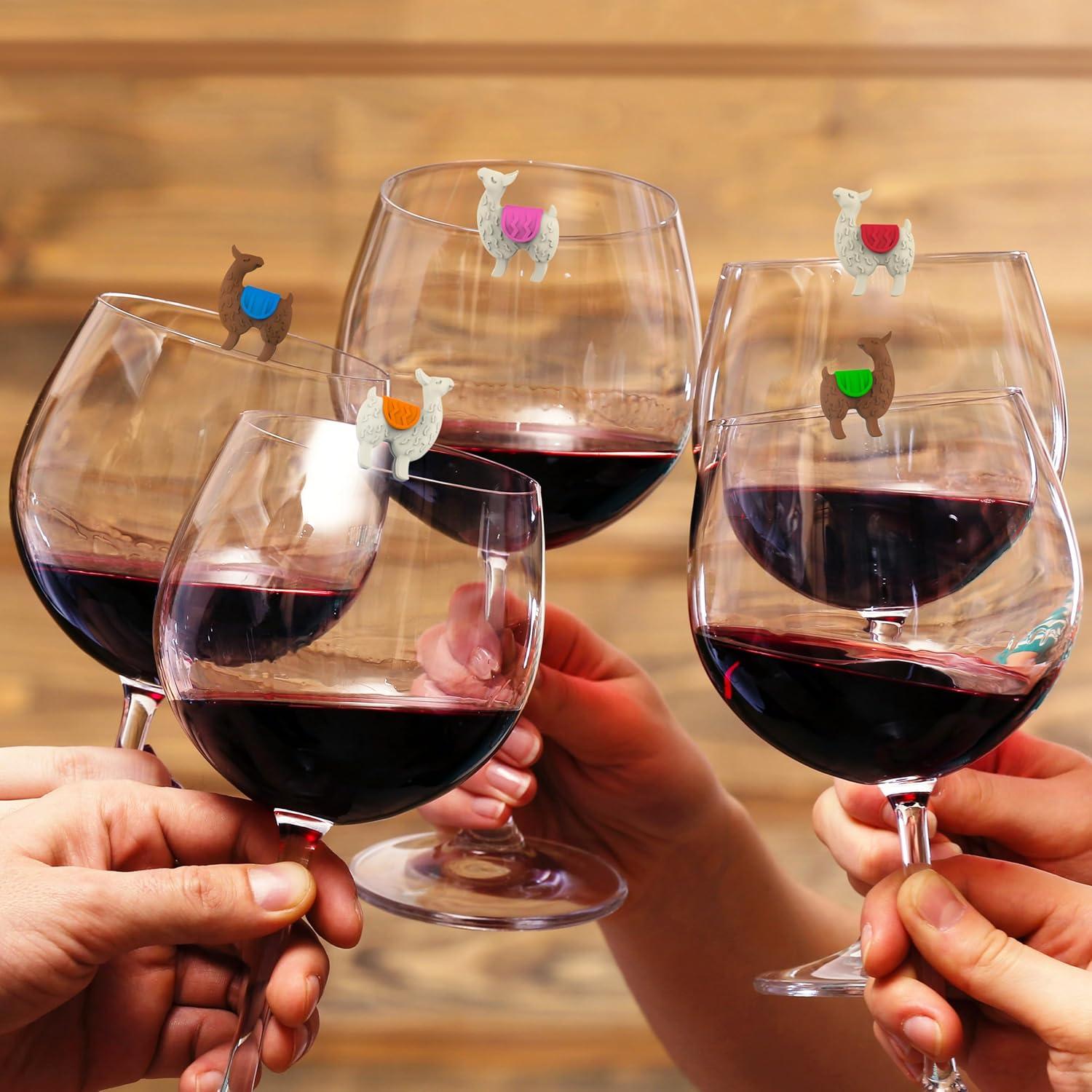 Marcadores de Bebida Llama Tiny Prancers Genuine Fred - Set de 6