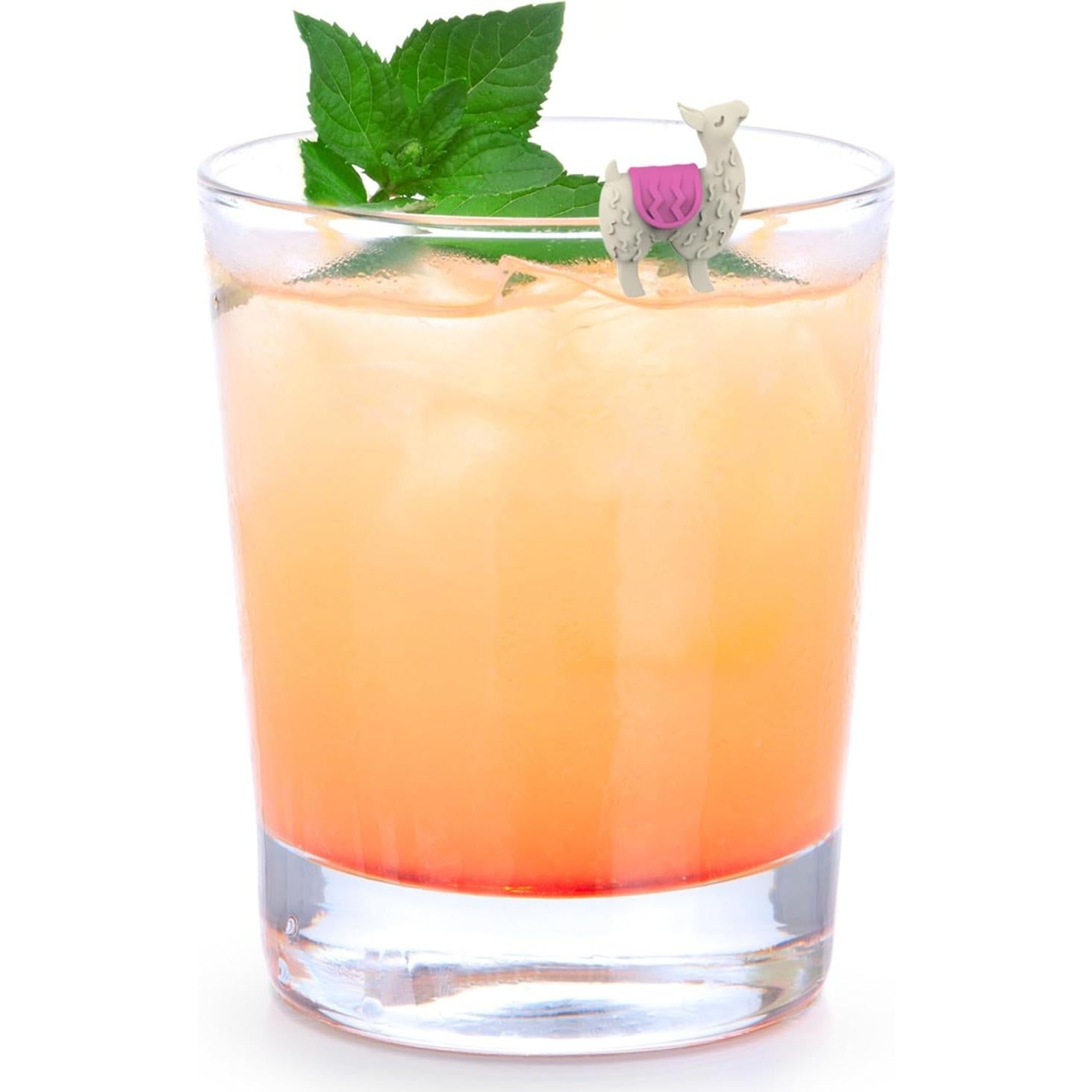 Marcadores de Bebida Llama Tiny Prancers Genuine Fred - Set de 6