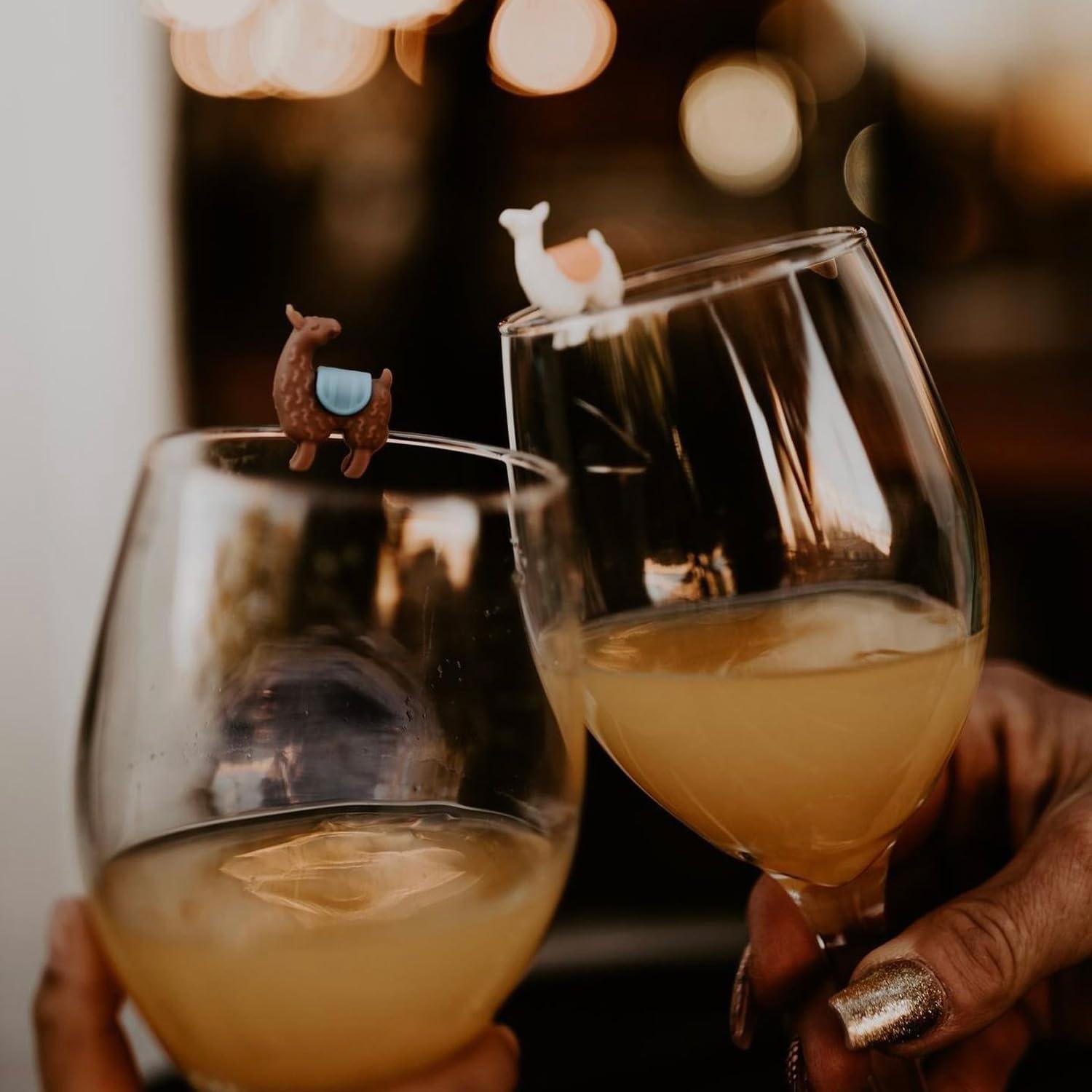 Marcadores de Bebida Llama Tiny Prancers Genuine Fred - Set de 6