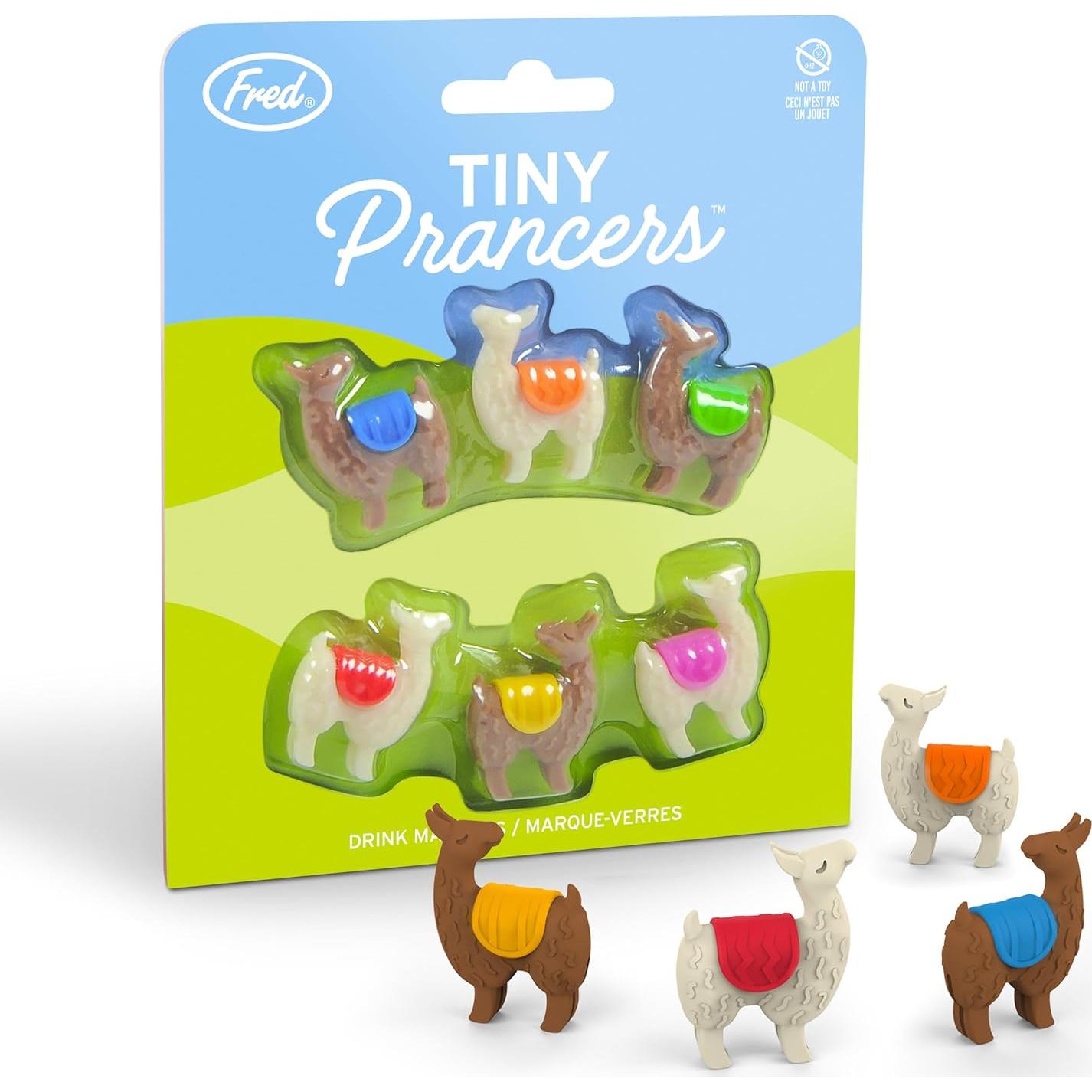 Marcadores de Bebida Llama Tiny Prancers Genuine Fred - Set de 6