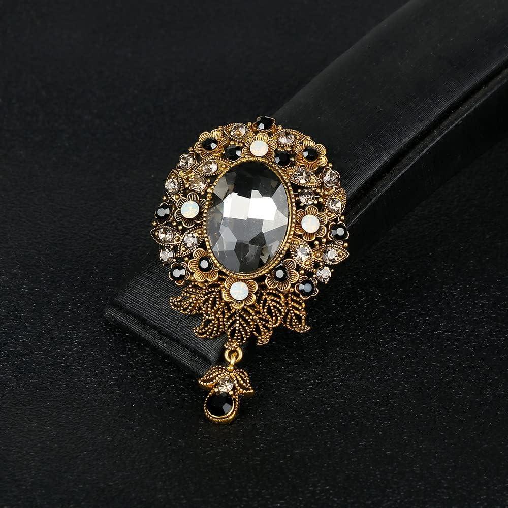 Broche de Diamante Vintage en Forma de Gota para Mujeres - Cristal Elegante
