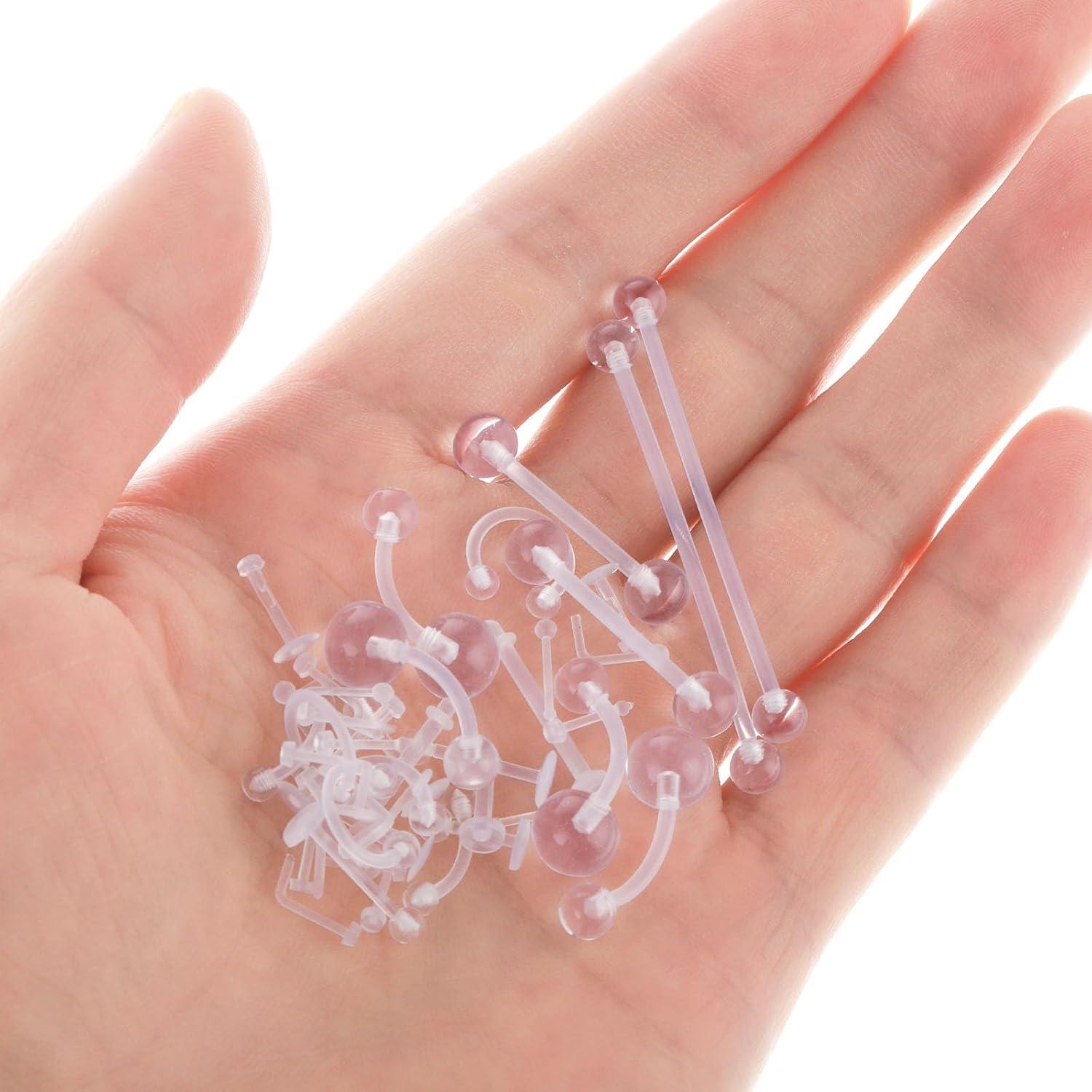 37PCS Retenedores de Piercing Transparentes NIUSIMAN - Bioflex