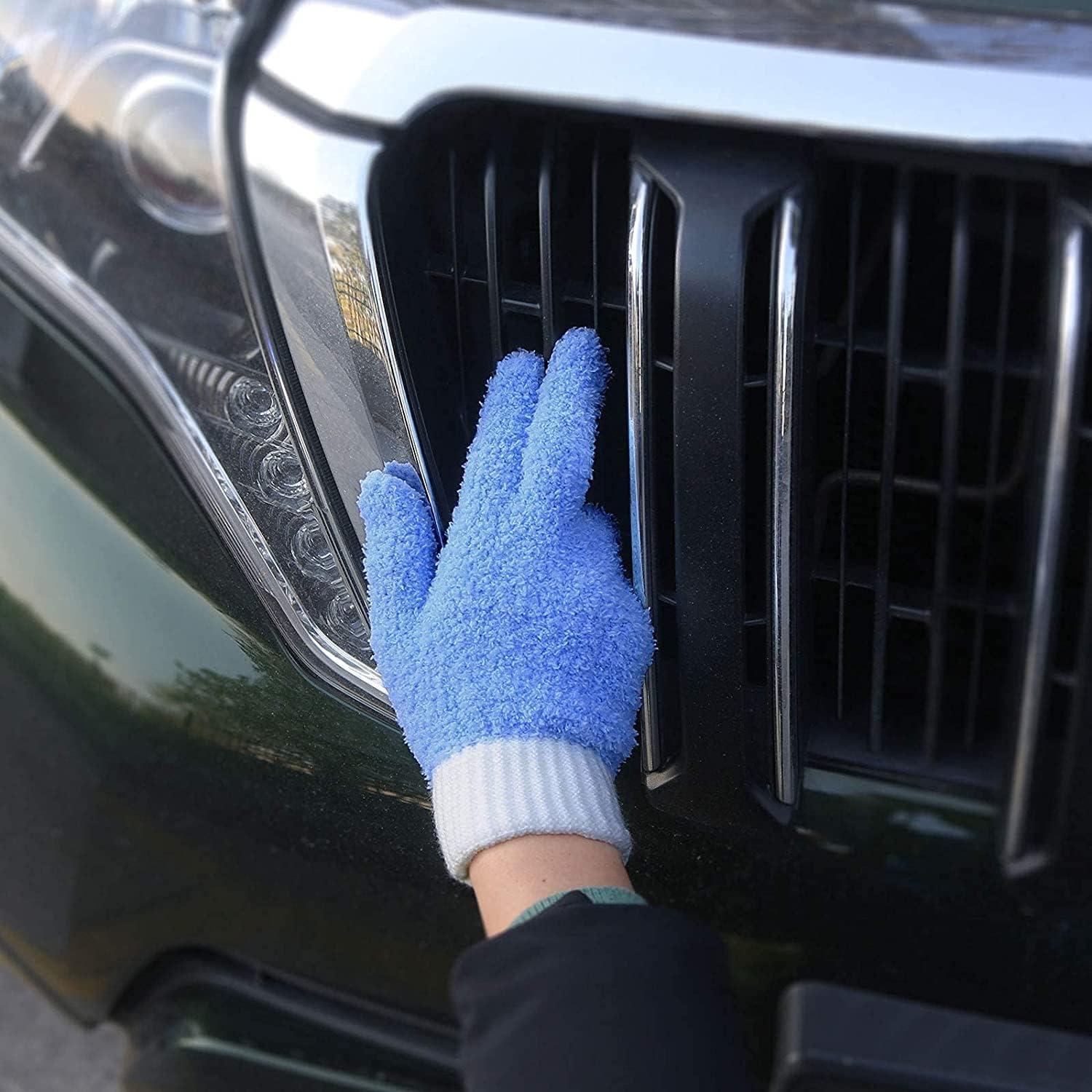 Guantes de Microfibra MIG4U Reutilizables Azul 1 Par S/M