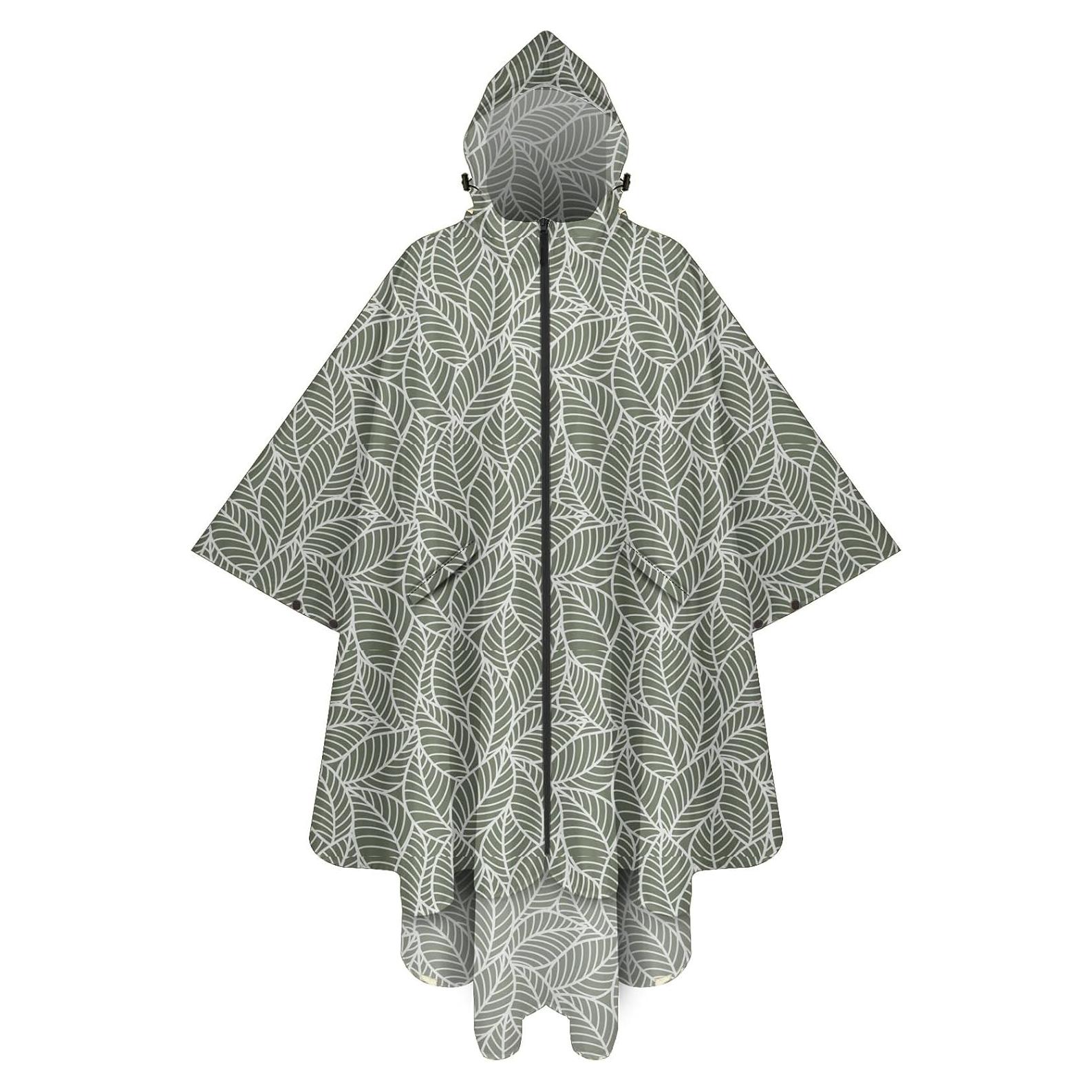 Poncho de Lluvia PTEROMY Impermeable Adulto Unisex con Capucha