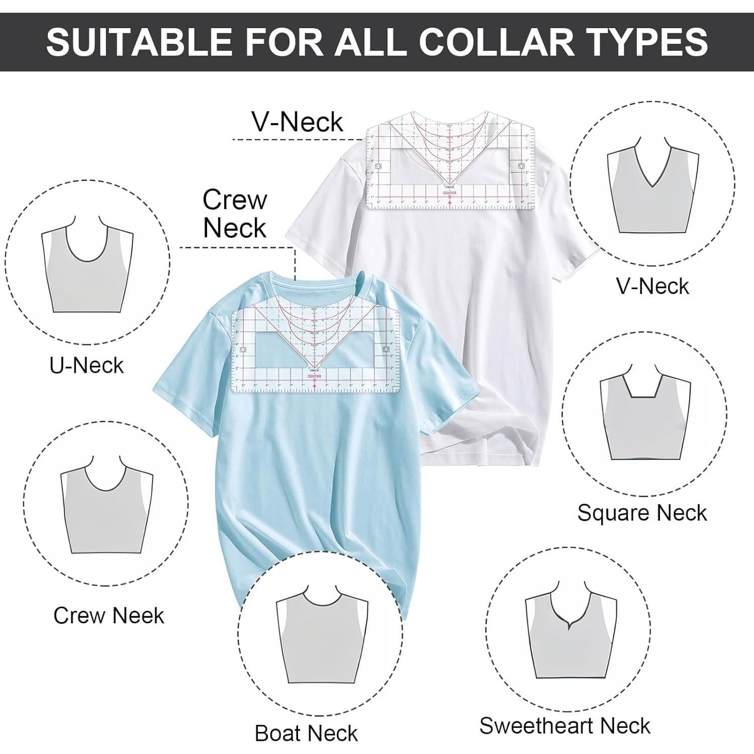 Regla de Alineación para Camisetas Wanmu 35.56x20.32cm PVC