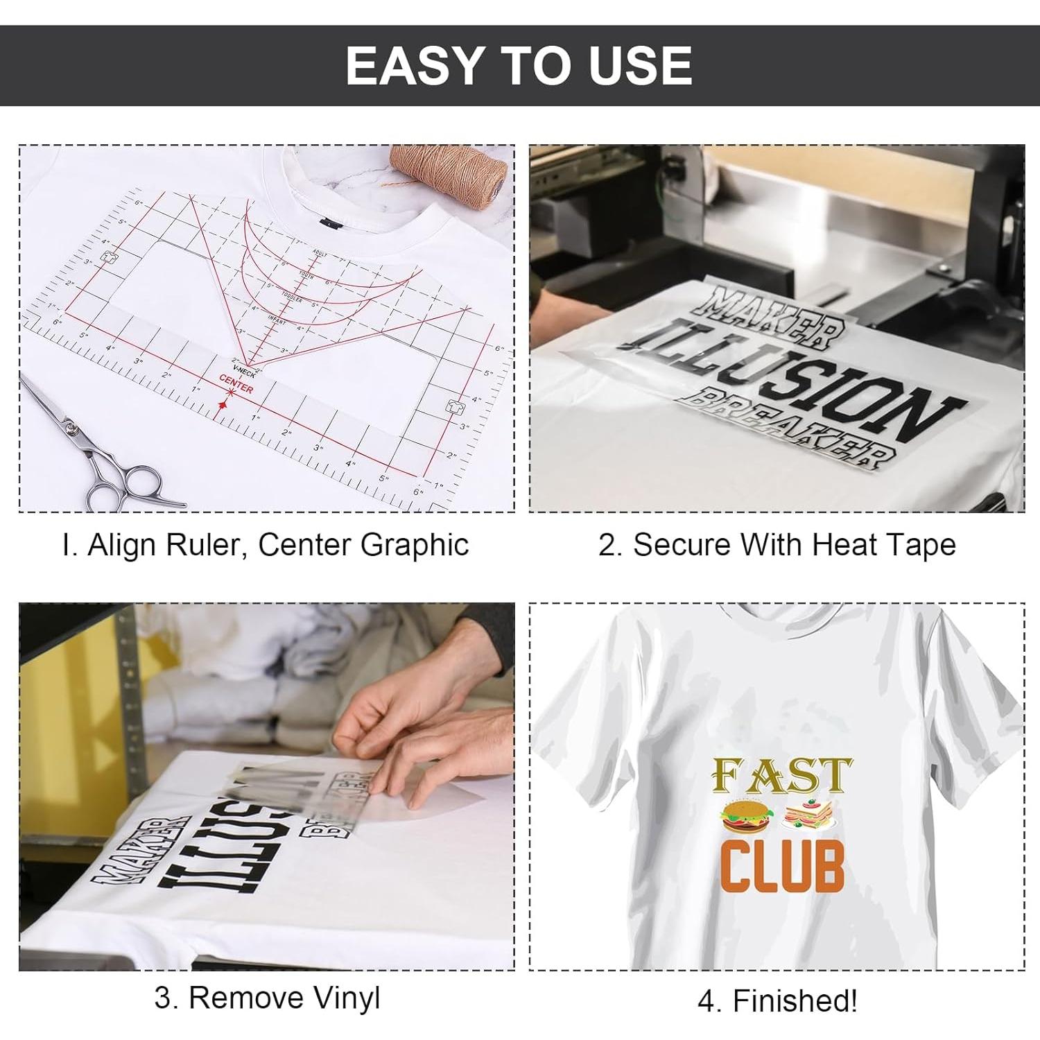 Regla de Alineación para Camisetas Wanmu 35.56x20.32cm PVC