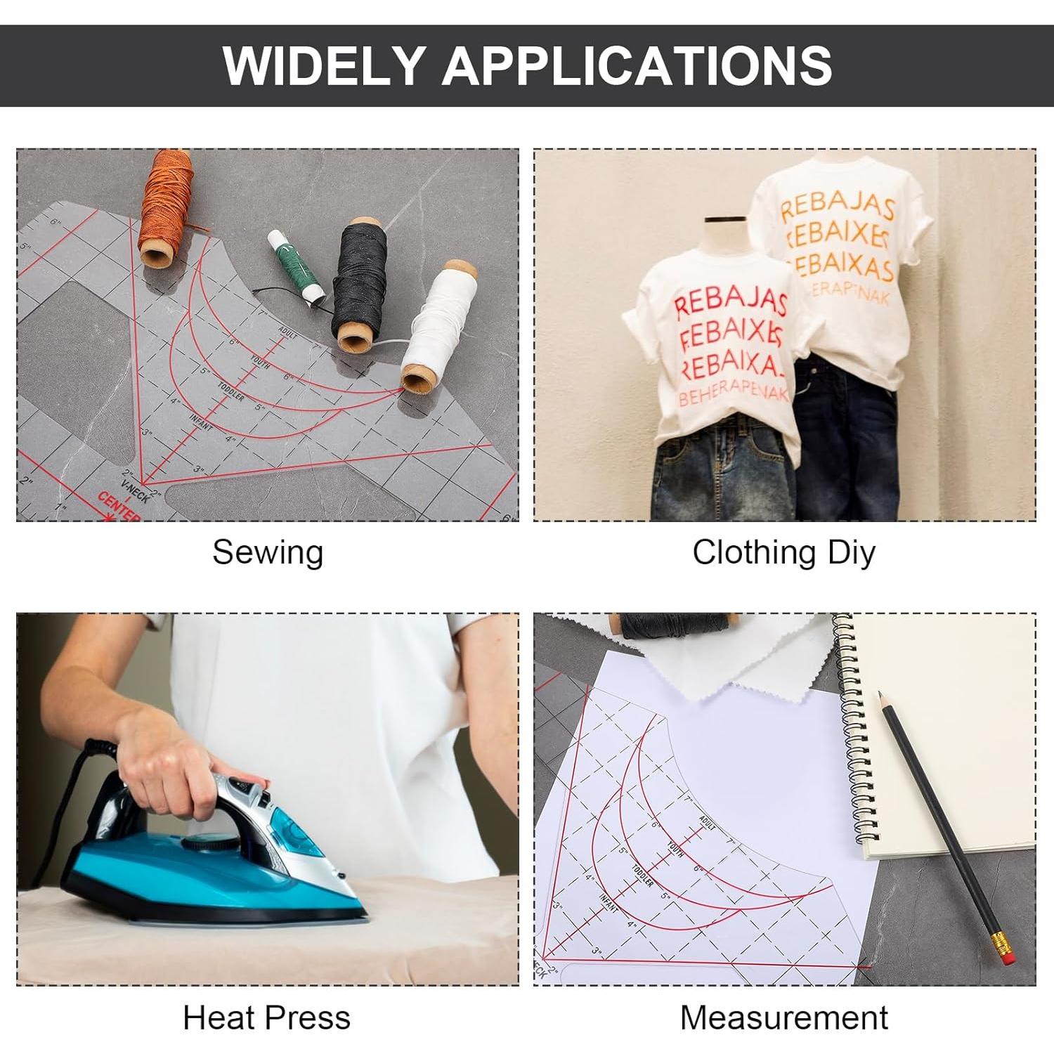 Regla de Alineación para Camisetas Wanmu 35.56x20.32cm PVC