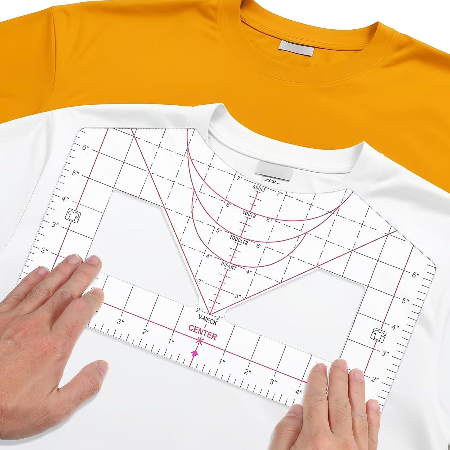 Regla de Alineación para Camisetas Wanmu 35.56x20.32cm PVC