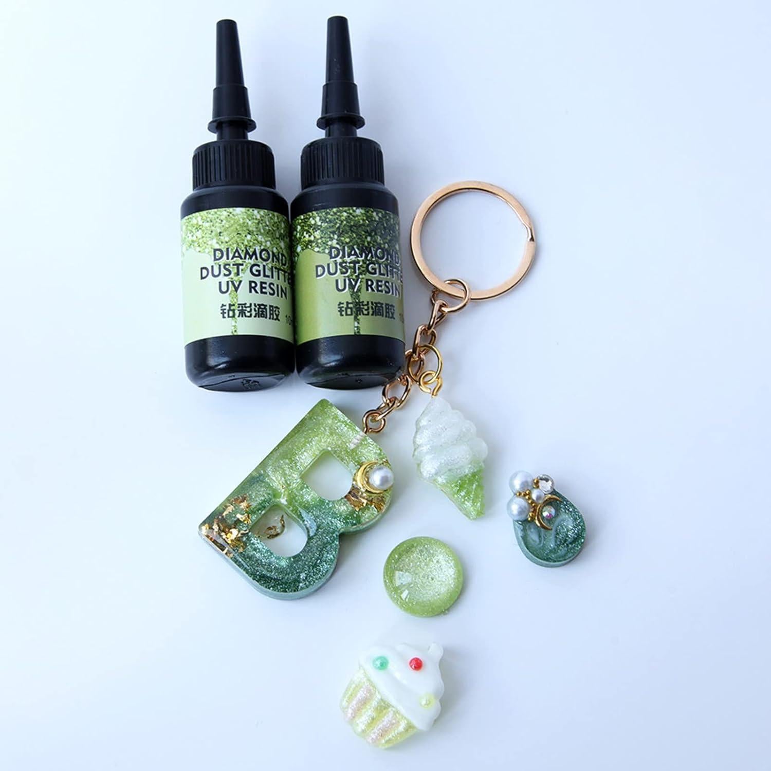 Resina UV Colorida Sin Olor Brillo Diamante DIYcraft 24 Colores 10ml