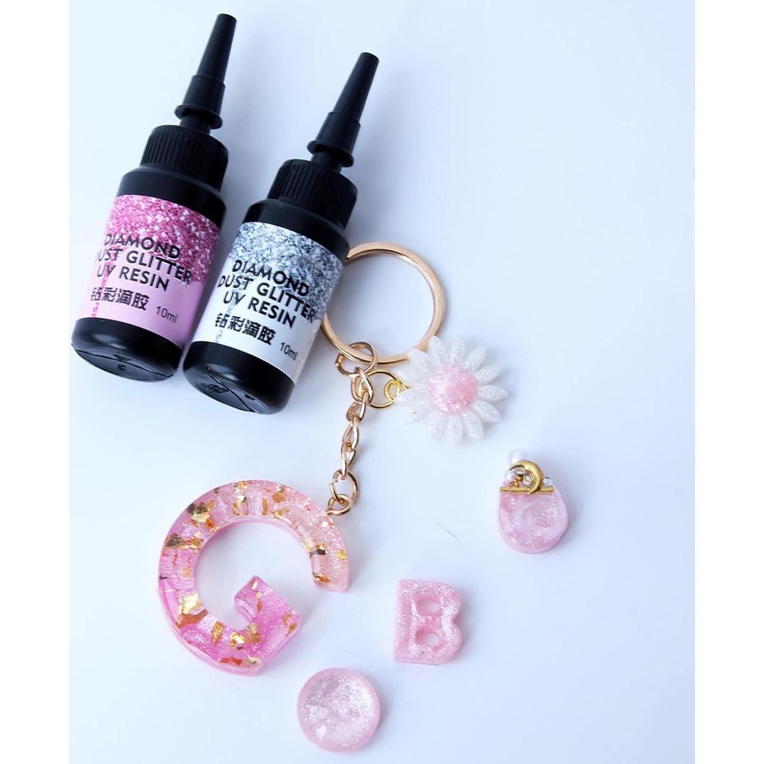 Resina UV Colorida Sin Olor Brillo Diamante DIYcraft 24 Colores 10ml