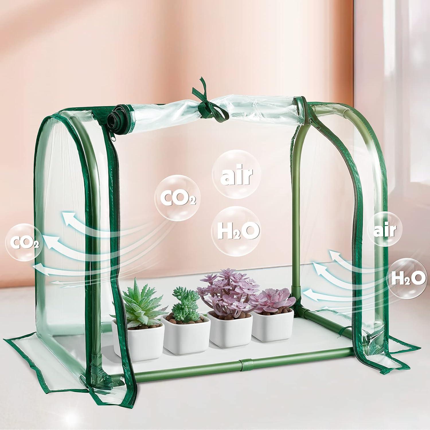 Mini Invernadero de Mesa SUMGROW 58.4x30.5x42 cm PVC Transparente