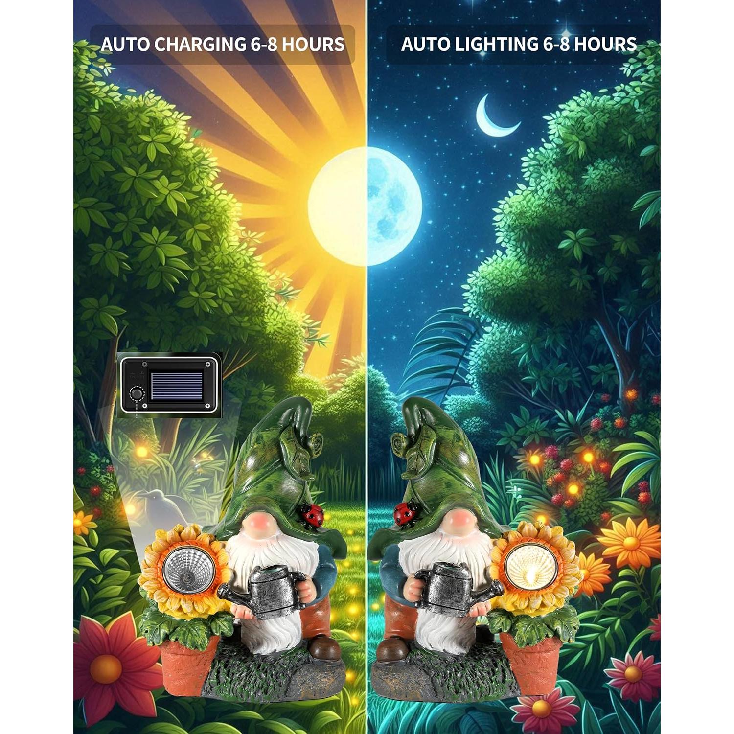 Regadera de Jardín Solar GoGnome 30 cm con Luces LED