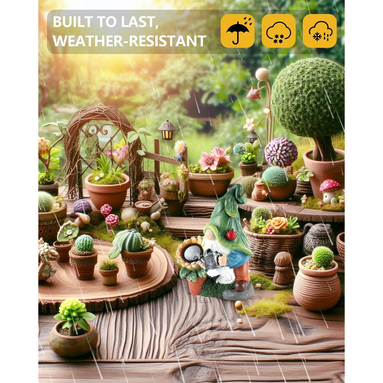 Regadera de Jardín Solar GoGnome 30 cm con Luces LED