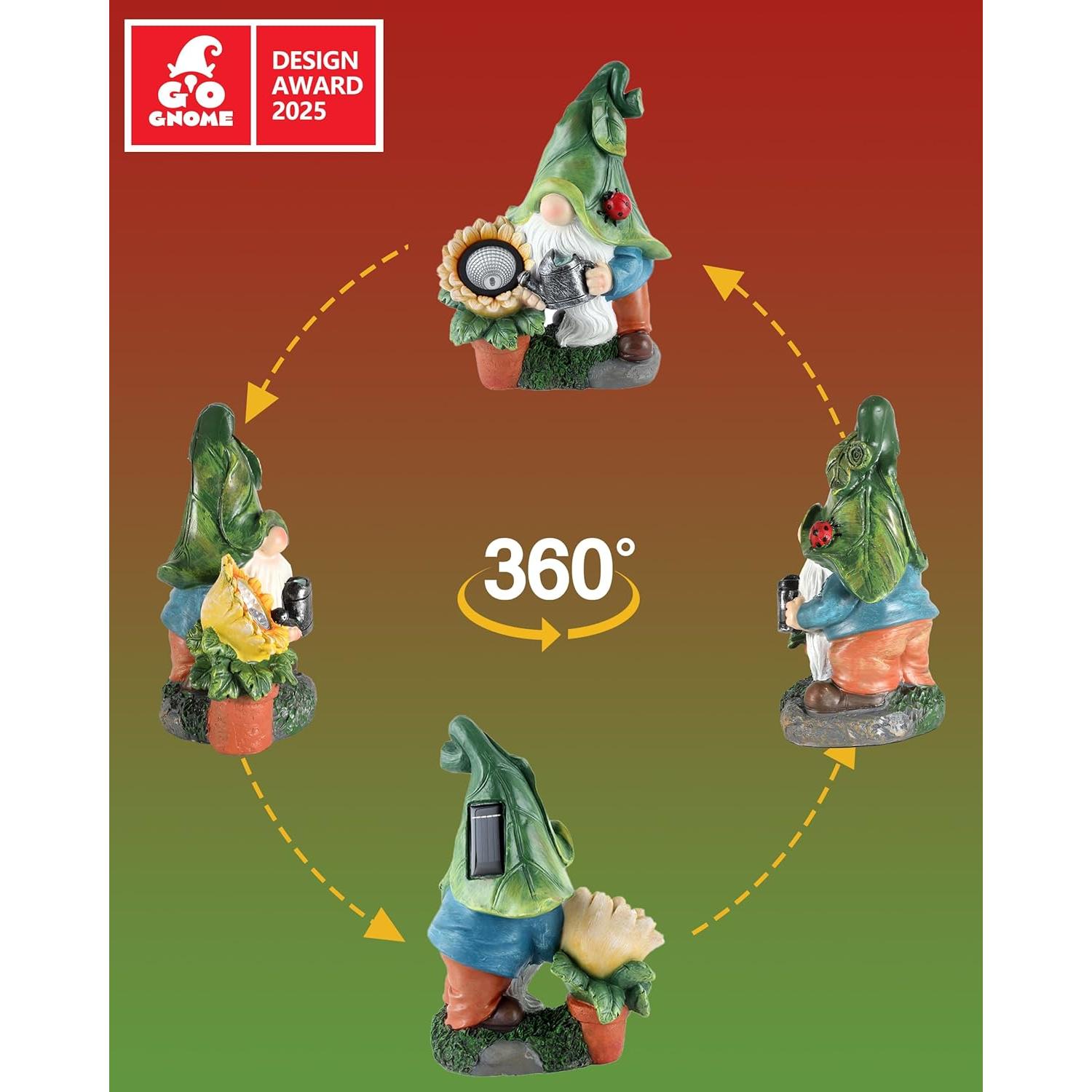 Regadera de Jardín Solar GoGnome 30 cm con Luces LED