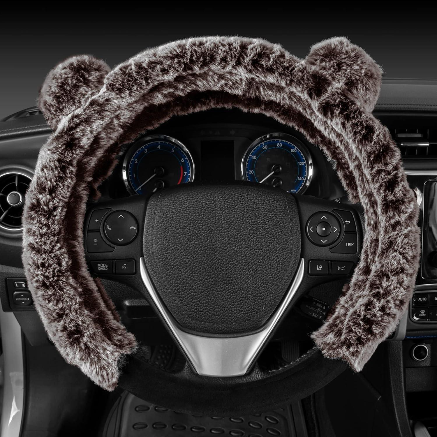 Cubierta de Volante BDK SW-2421-BW Piel Sintética 37-38 cm