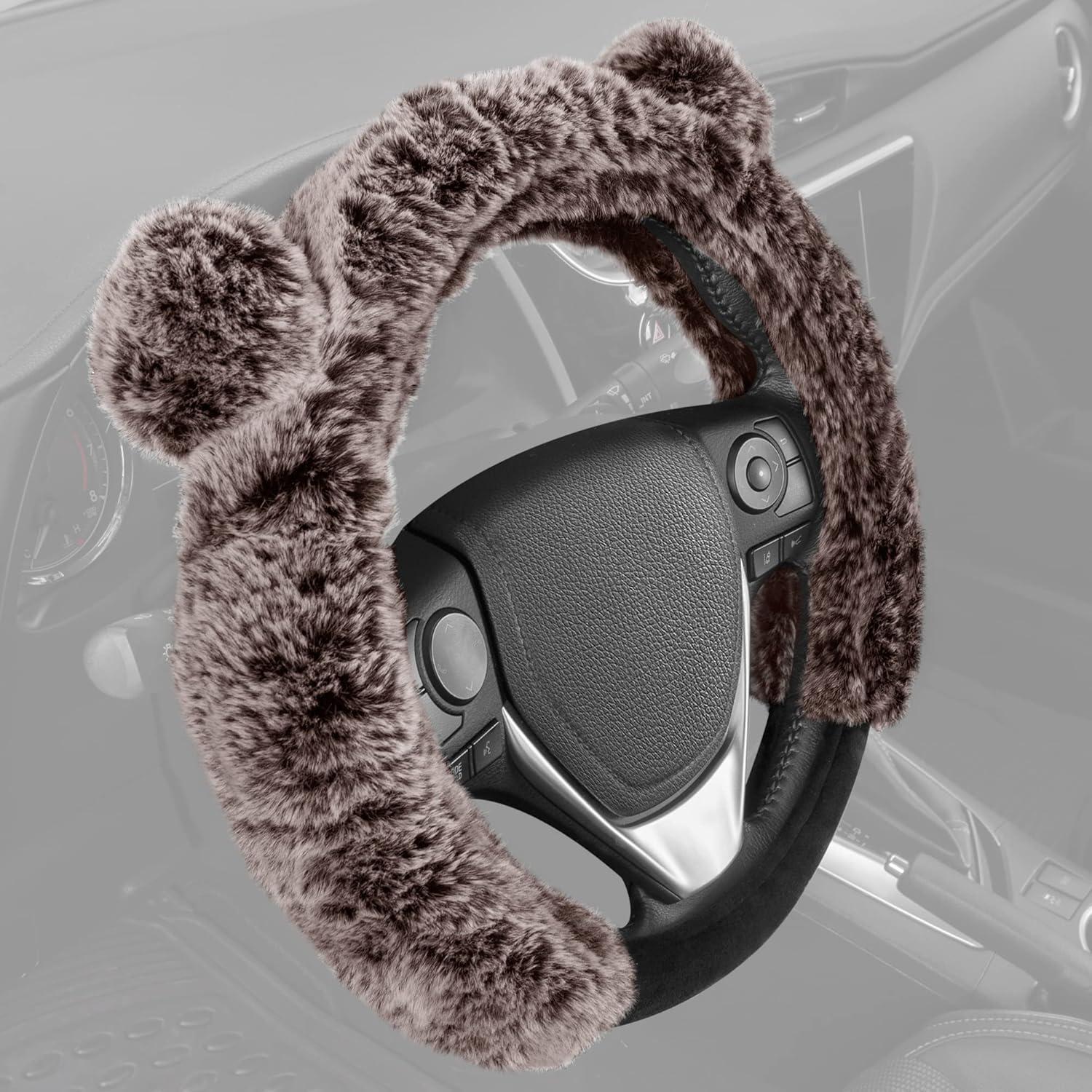 Cubierta de Volante BDK SW-2421-BW Piel Sintética 37-38 cm