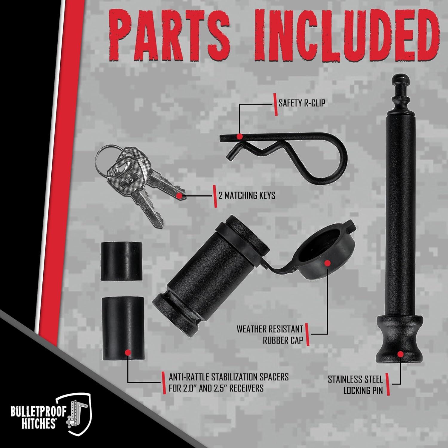 Pasador de bloqueo para enganche de remolque BulletProof 5/8"