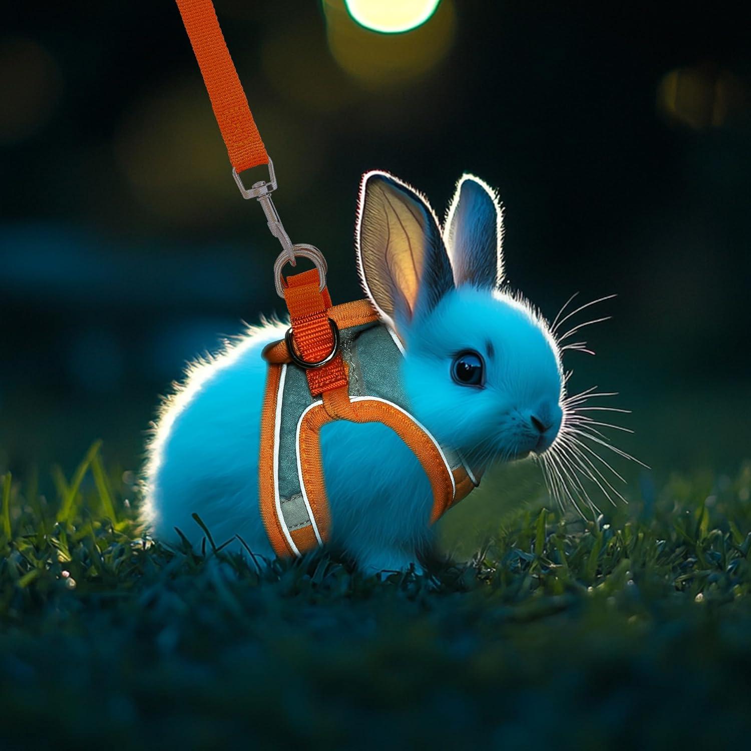 Arnés y Correa Ajustable Timwaygo para Conejo S Reflectante