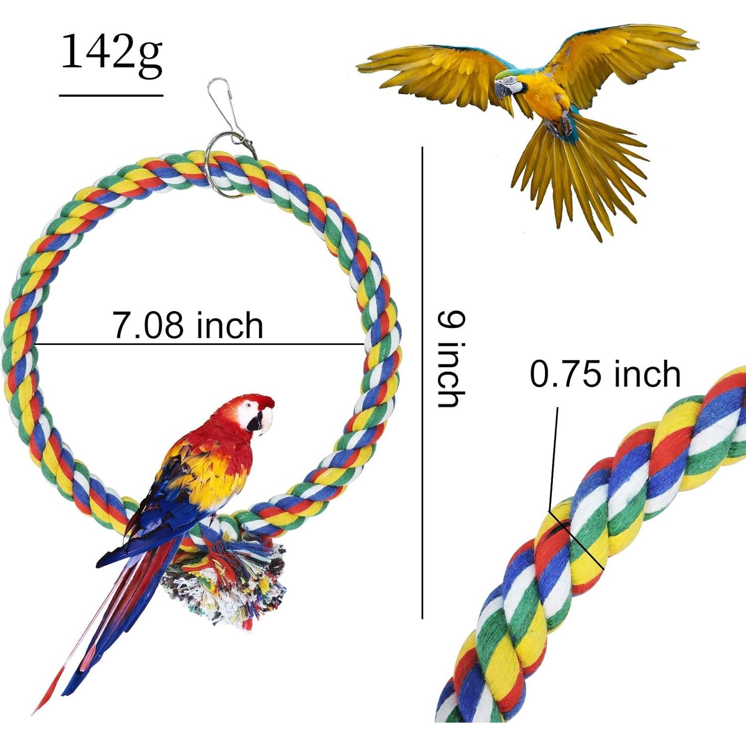 Columpio para Pájaro WishLotus de Cuerda de Algodón 18cm