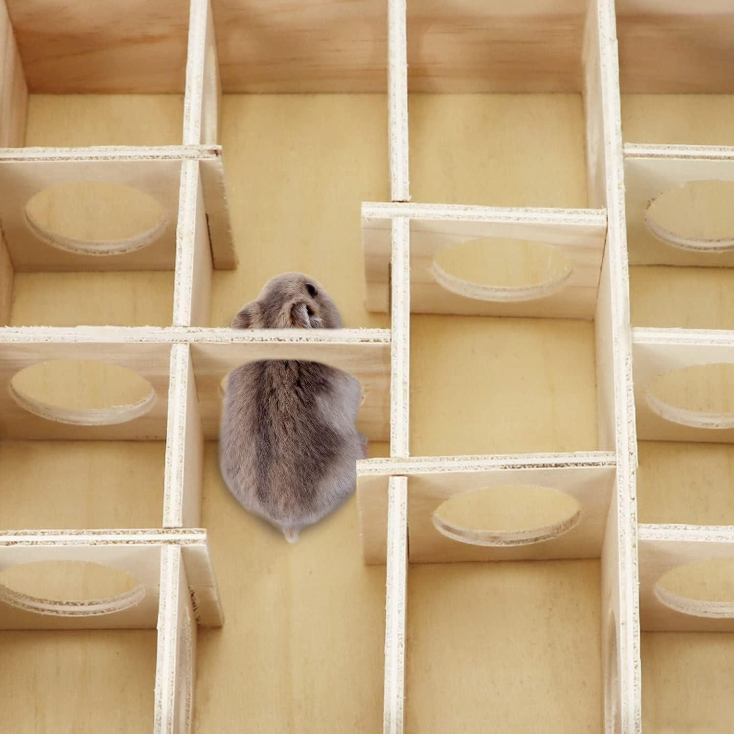 Maze de Madera Wontee para Hámster y Mascotas Pequeñas