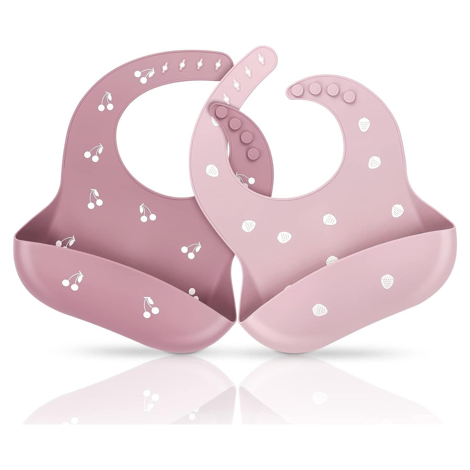 Baberos de Silicona ME.FAN Ajustables Set de 2 para Bebés