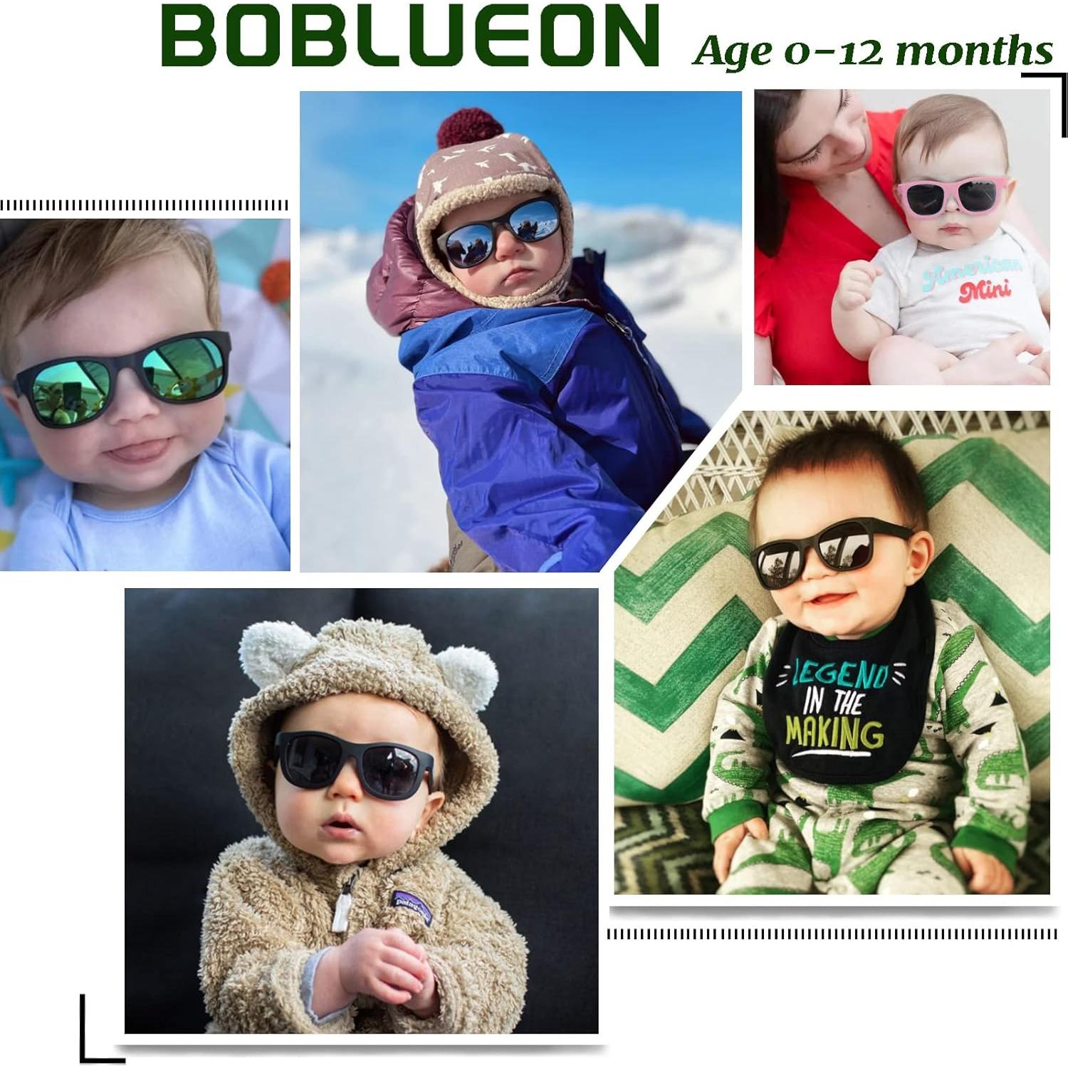 Gafas de sol polarizadas BOBLUEON para bebés 0-24 meses