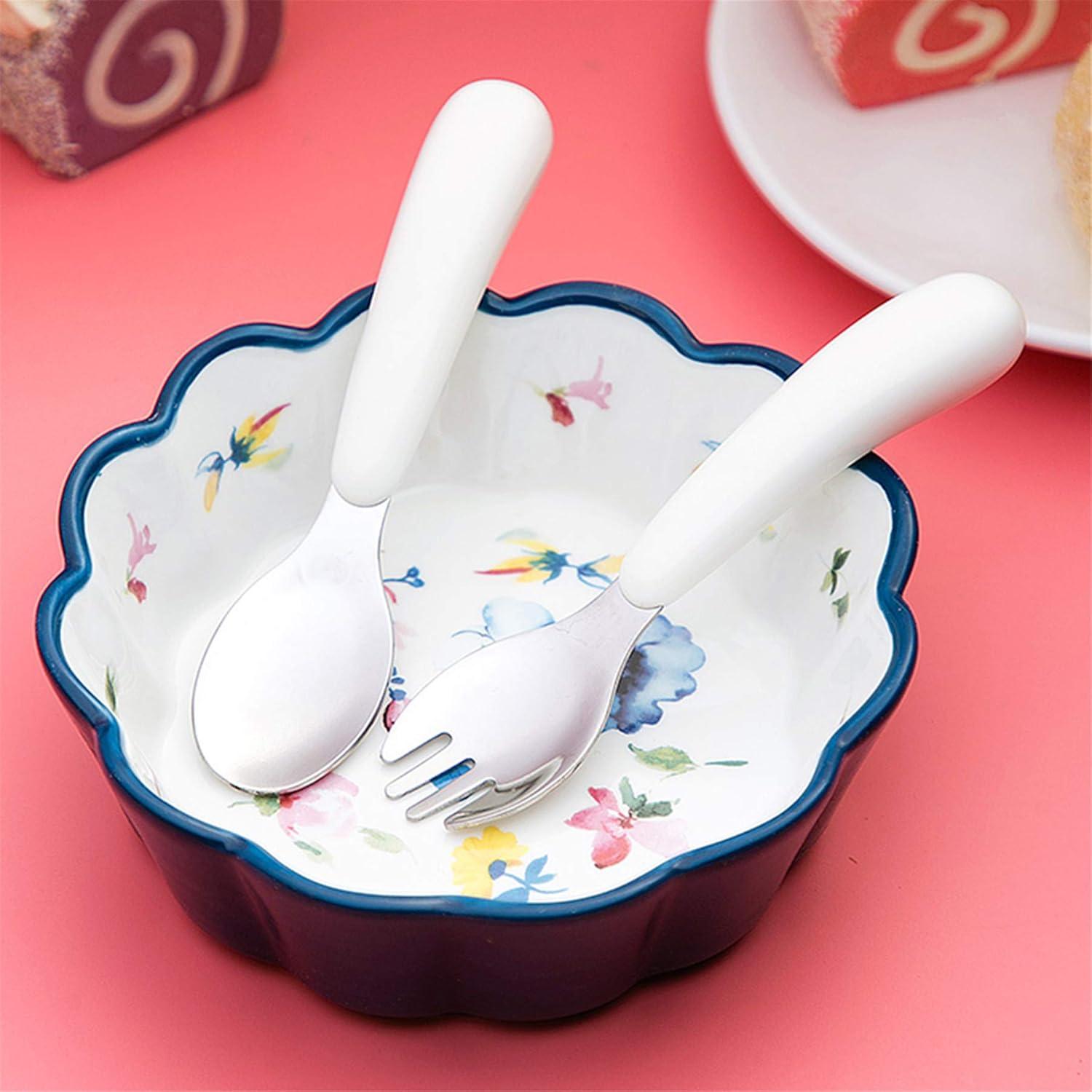 Kirecoo Utensilios para Niños de Acero Inoxidable - 4 Piezas