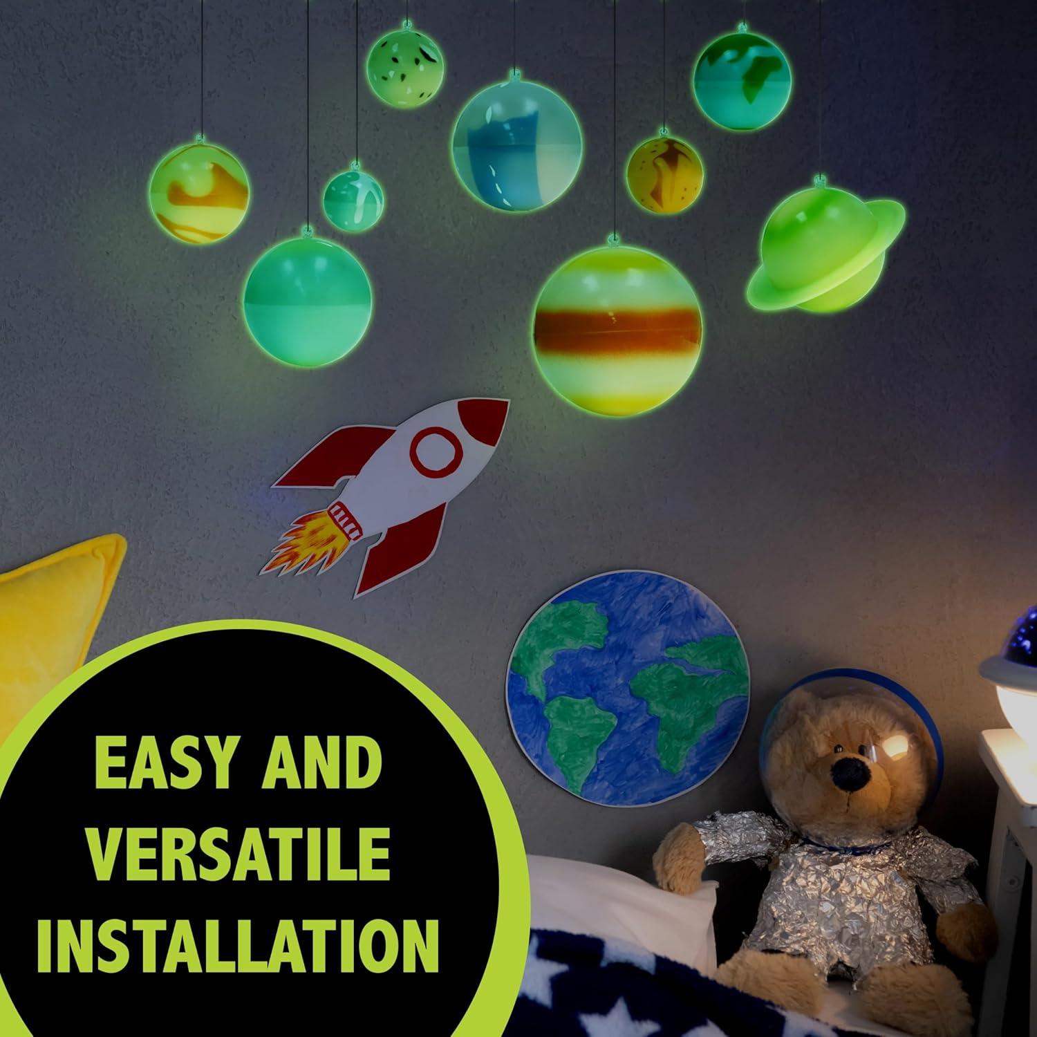 Kit Colgante Sistema Solar 3D Grandes Exploraciones - Brilla en la Oscuridad
