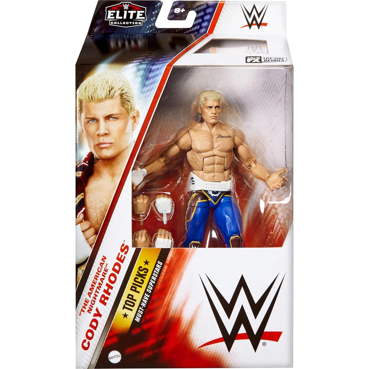 Figura de Acción Mattel WWE Elite Cody Rhodes 15 cm con Accesorios